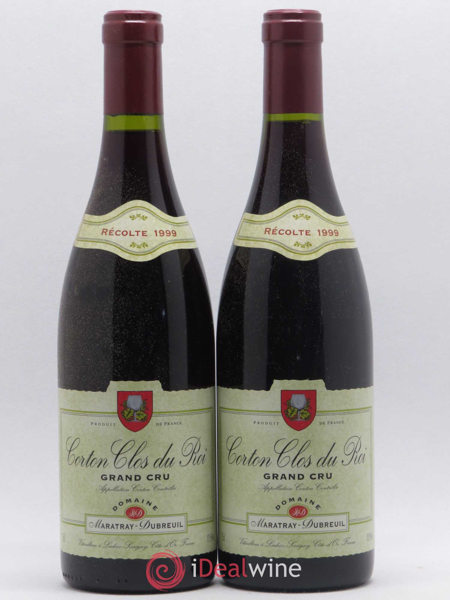 Corton Grand Cru Clos du Roi Maratray Dubreuil 1999 - Posten von 2 Flaschen - 0