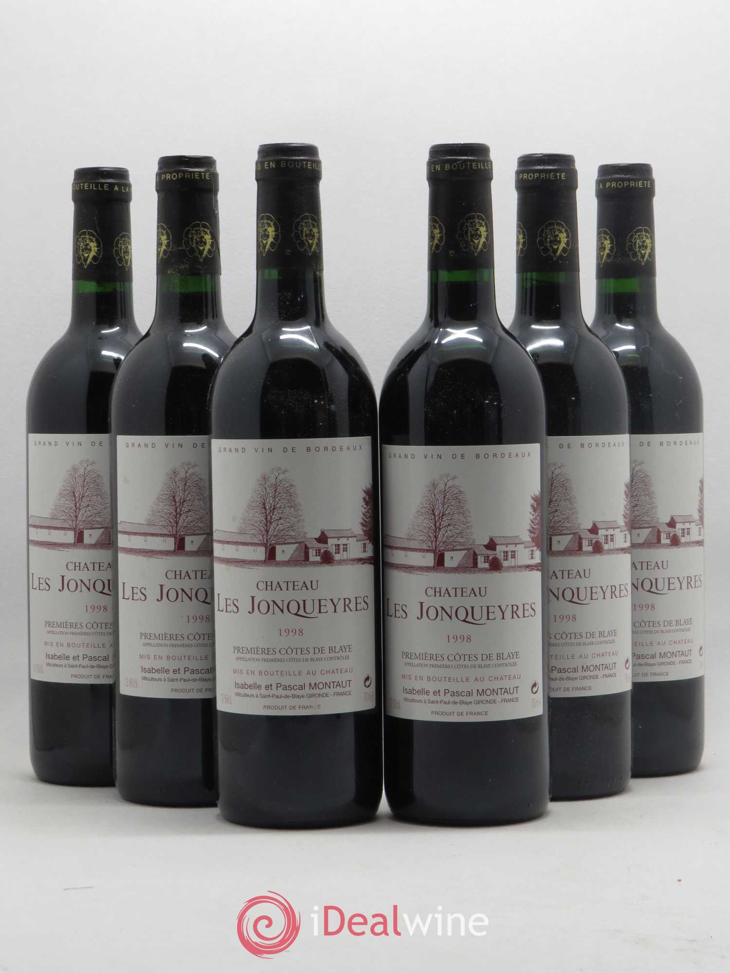 Château les Jonqueyres 1998 - Lot de 6 bouteilles - 0