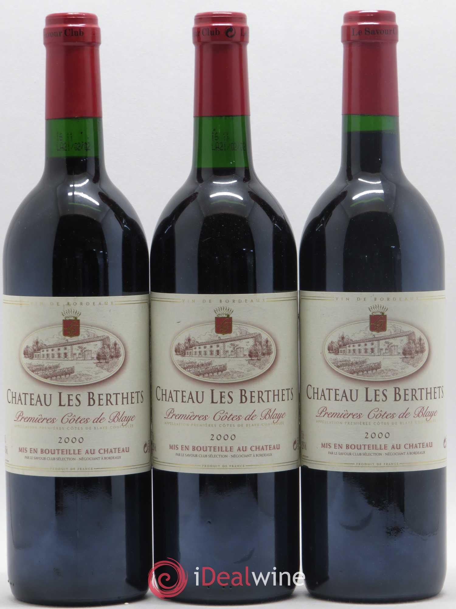 Premières-Côtes-de-Blaye (Blaye-Côtes-de-Bordeaux) Château Les Berthets (sans prix de réserve) 2000 - Posten von 6 Flaschen - 1