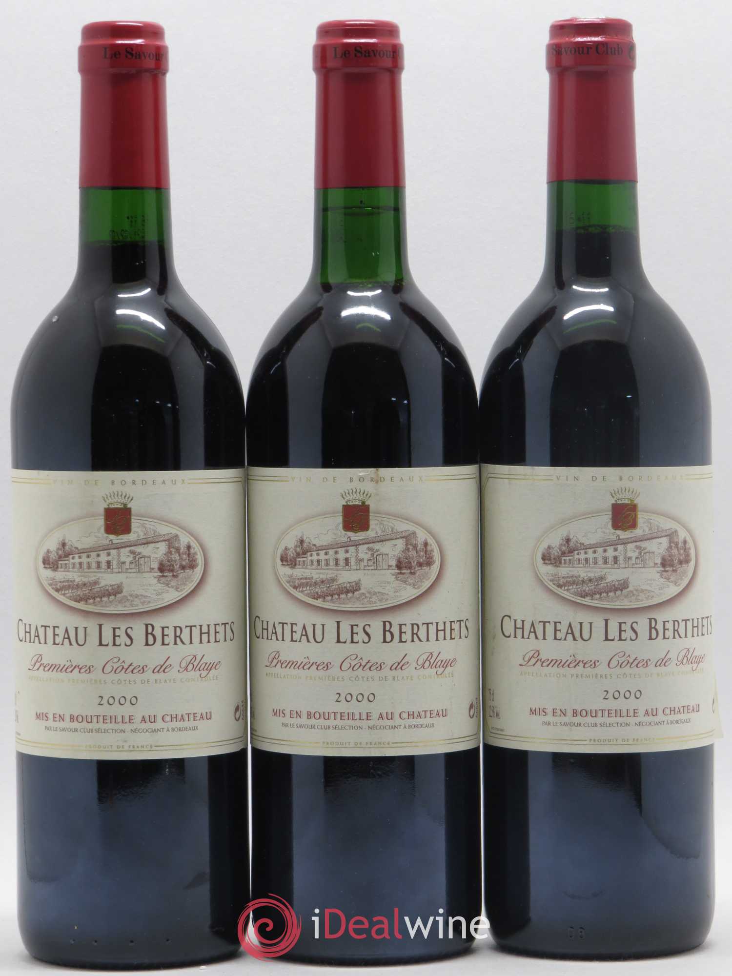 Premières-Côtes-de-Blaye (Blaye-Côtes-de-Bordeaux) Château Les Berthets (sans prix de réserve) 2000 - Posten von 6 Flaschen - 2