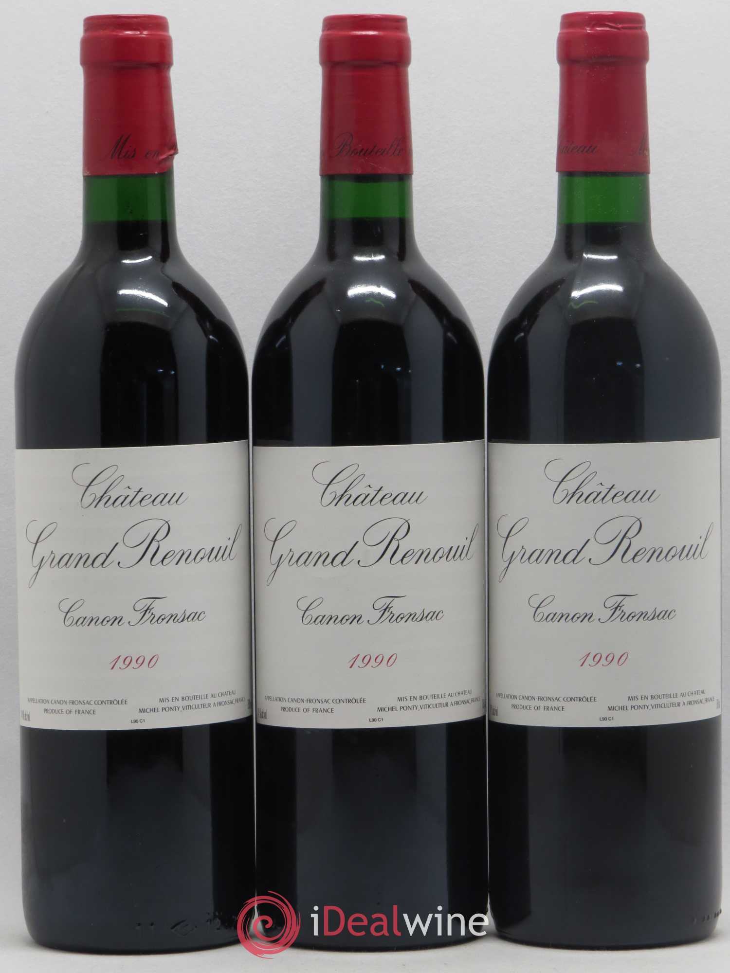 Canon-Fronsac Château Grand Renouil 1990 - Posten von 3 Flaschen - 0