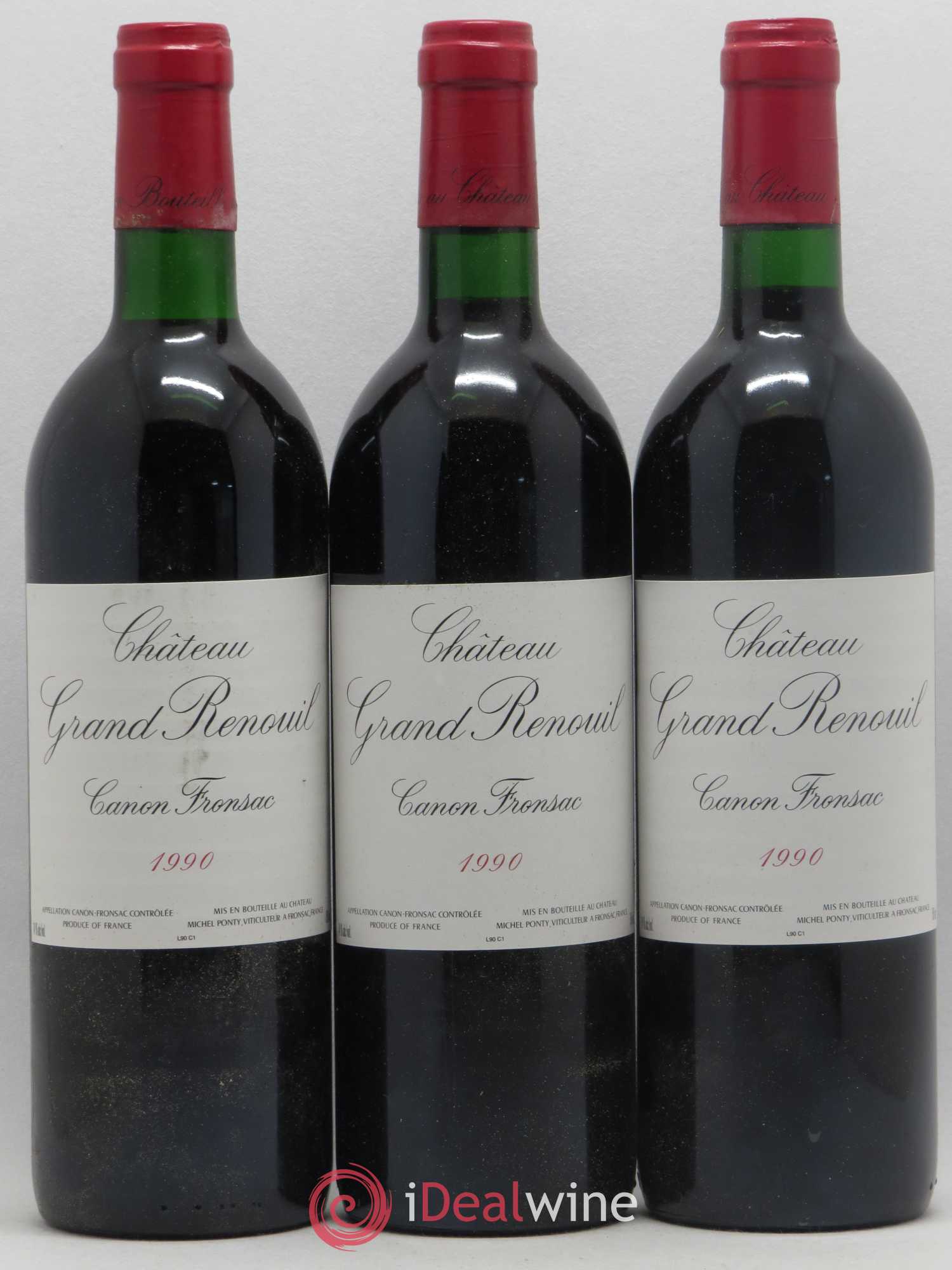 Canon-Fronsac Château Grand Renouil 1990 - Posten von 3 Flaschen - 0