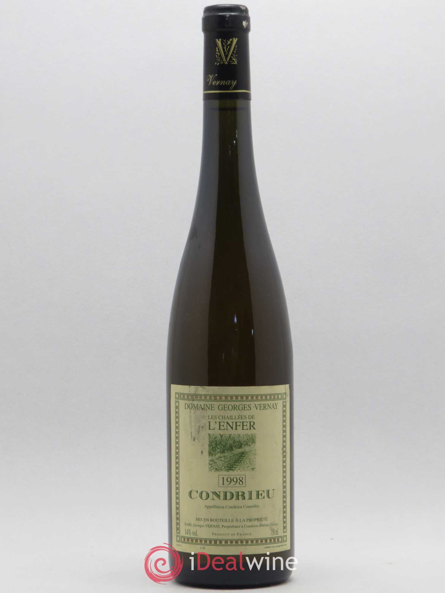 Condrieu Les Chaillées de l'Enfer Georges Vernay 1998 - Lot de 1 bouteille - 0