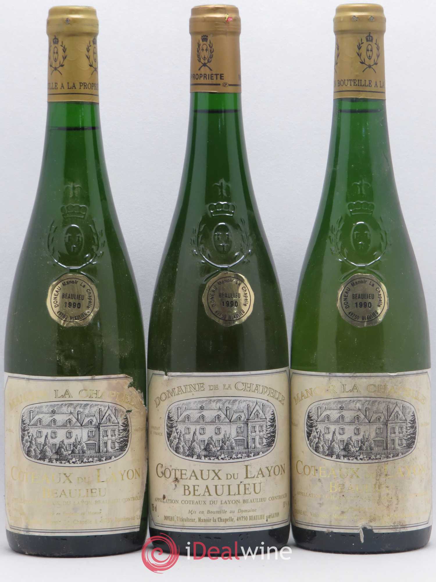 Coteaux du Layon Beaulieu Domaine de la Chapelle 1990 - Lotto di 3 bottiglie - 0