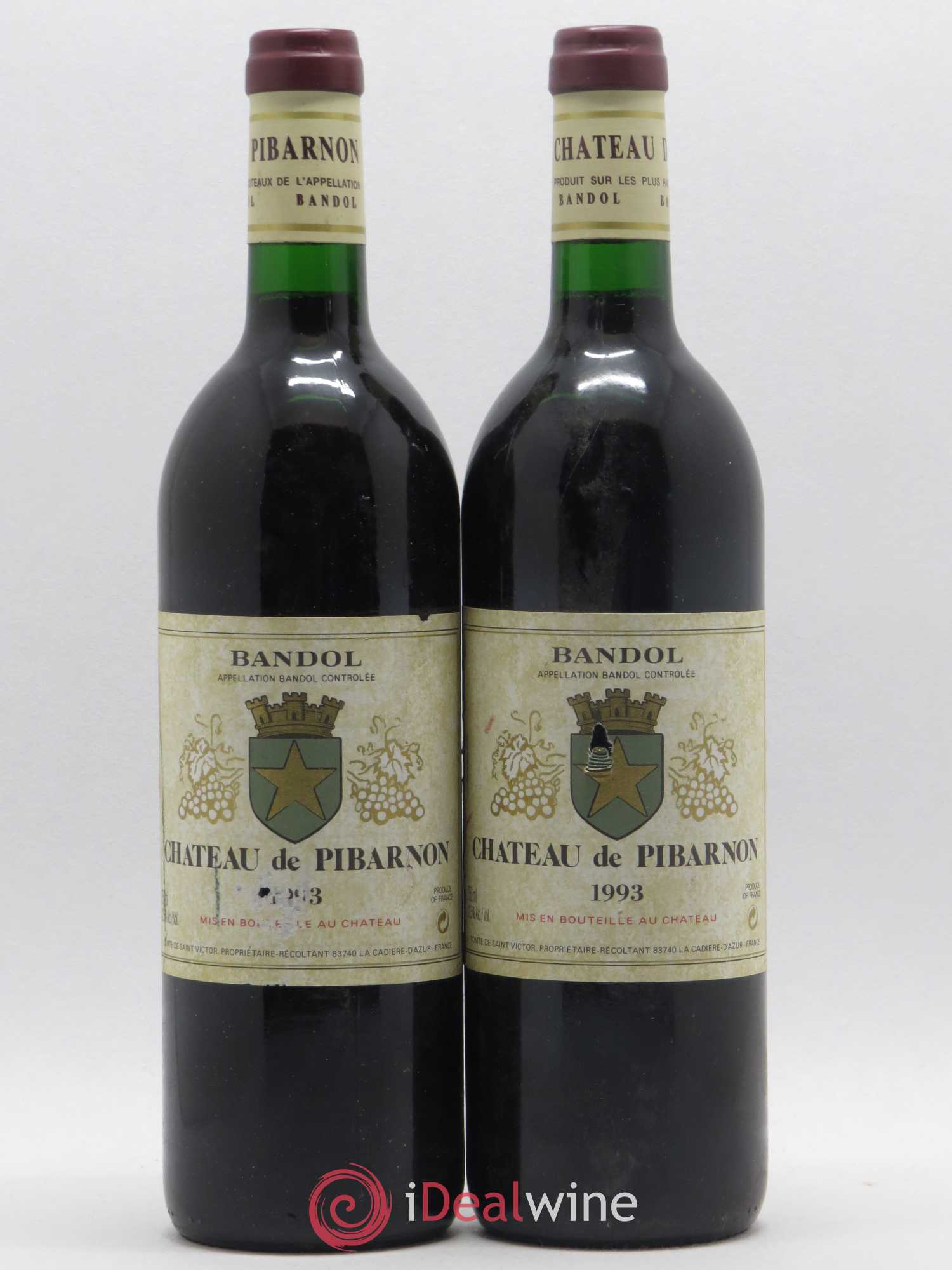 Bandol Château de Pibarnon Comte de Saint-Victor 1993 - Lot de 2 bouteilles - 0