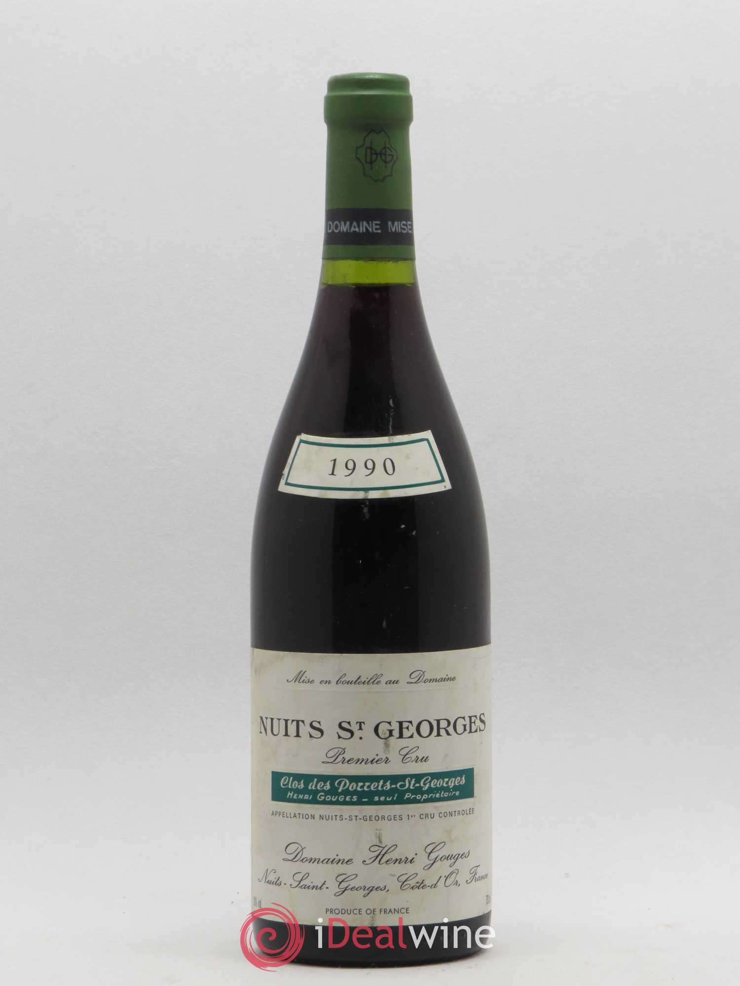 Nuits-Saint-Georges 1er Cru Clos des Porrets St Georges Henri Gouges 1990 - Lot de 1 bouteille - 0