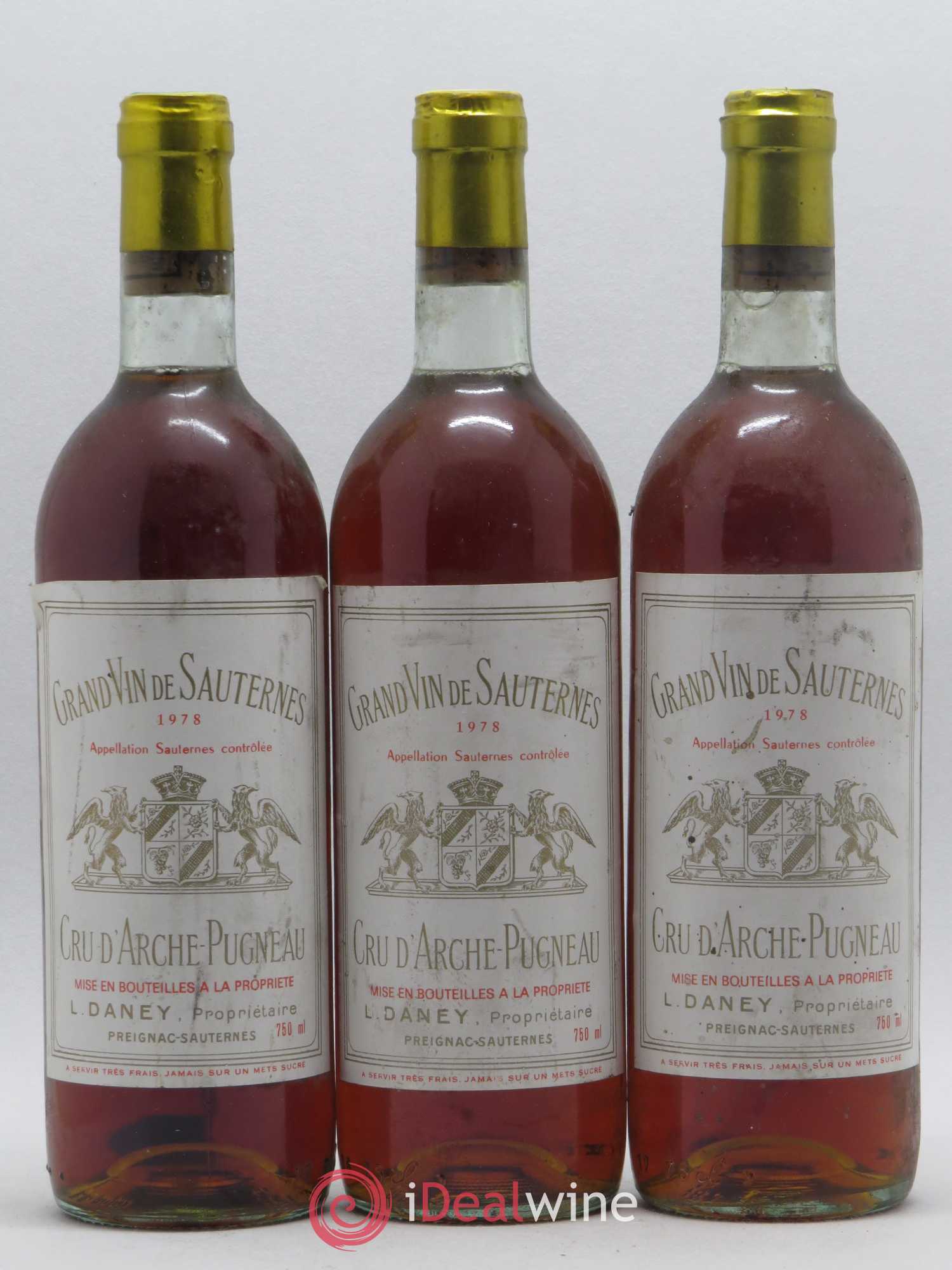 Cru d'Arche-Pugneau 1978 - Lotto di 3 bottiglie - 0