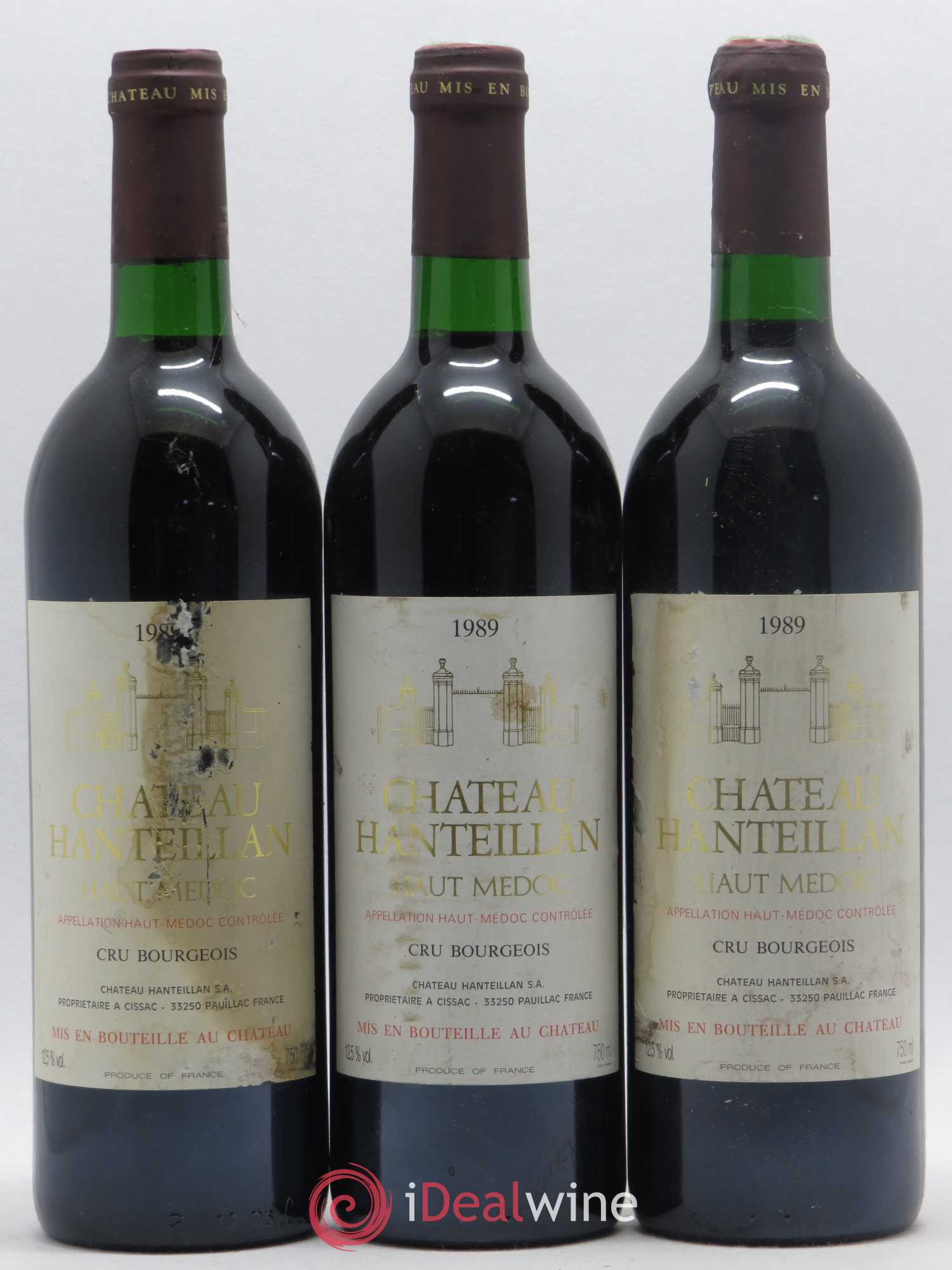 Château Hanteillan Cru Bourgeois 1989 - Lot de 6 bouteilles - 2