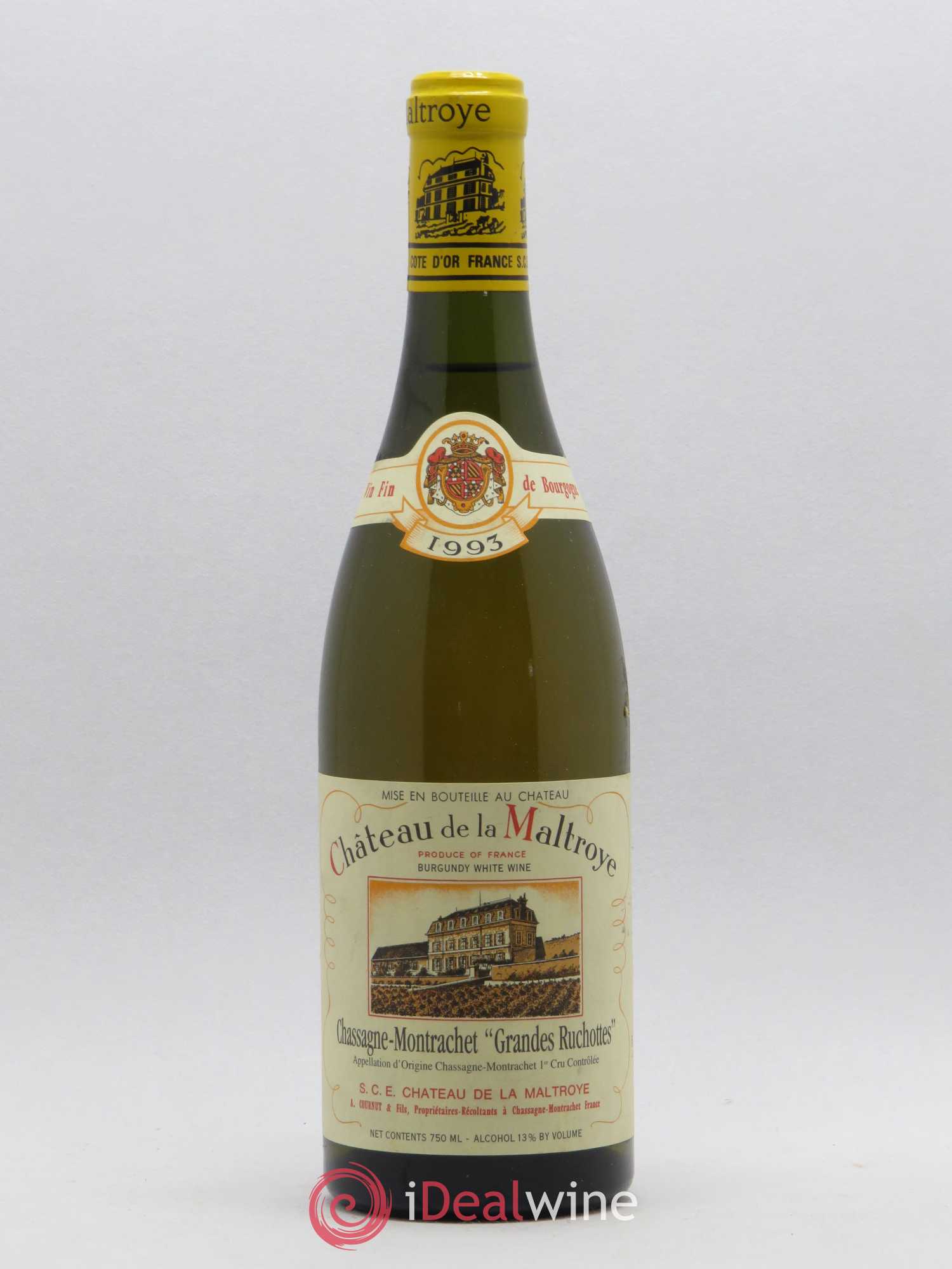 Chassagne-Montrachet 1er Cru Grandes Ruchottes Château de la Maltroye 1993 - Lot de 1 bouteille - 0