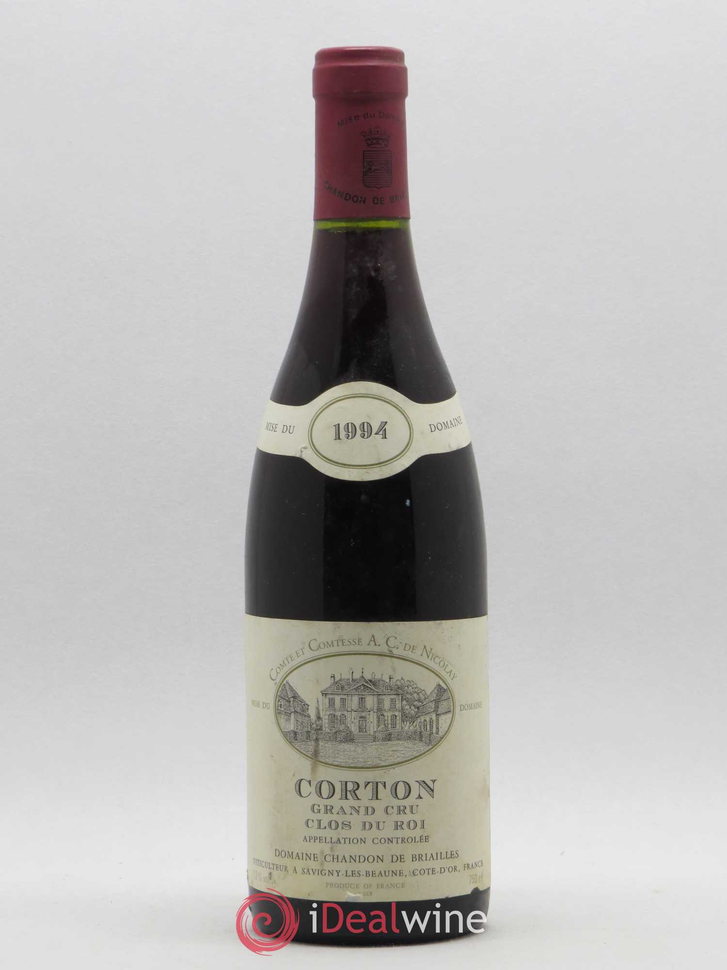 Corton Grand Cru Chandon de Briailles Clos du Roi 1994 - Lot de 1 bouteille - 0