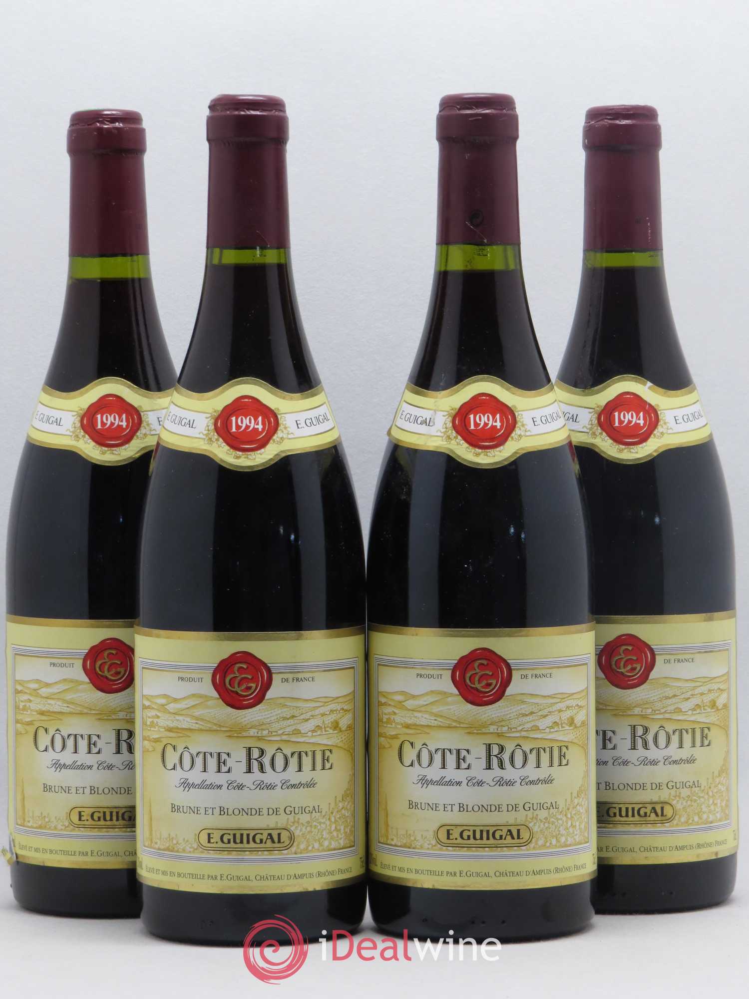Côte-Rôtie Côtes Brune et Blonde Guigal 1994 - Lot de 4 bouteilles - 0