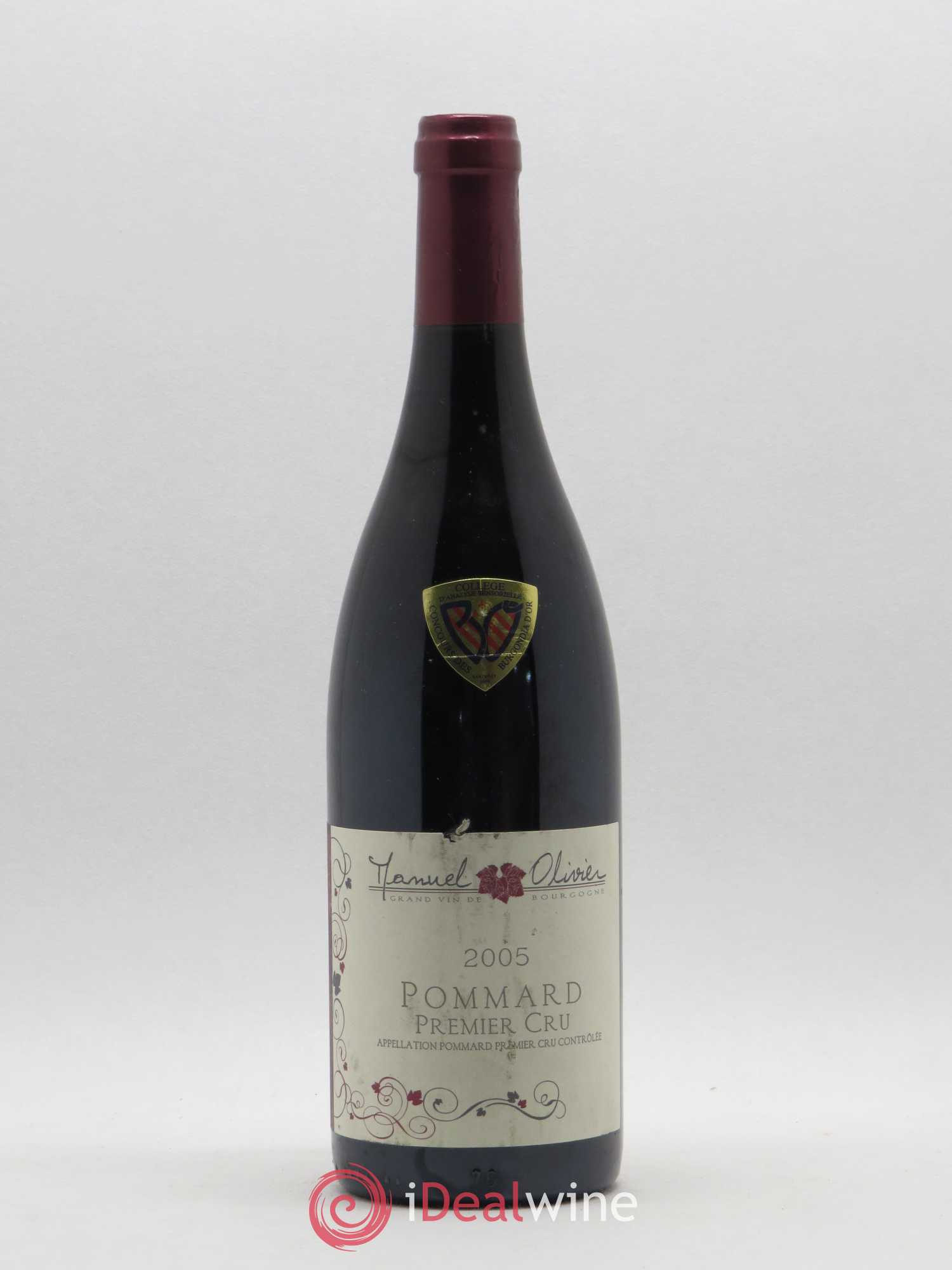 Pommard 1er Cru Manuel Olivier 2005 - Lot de 1 bouteille - 0
