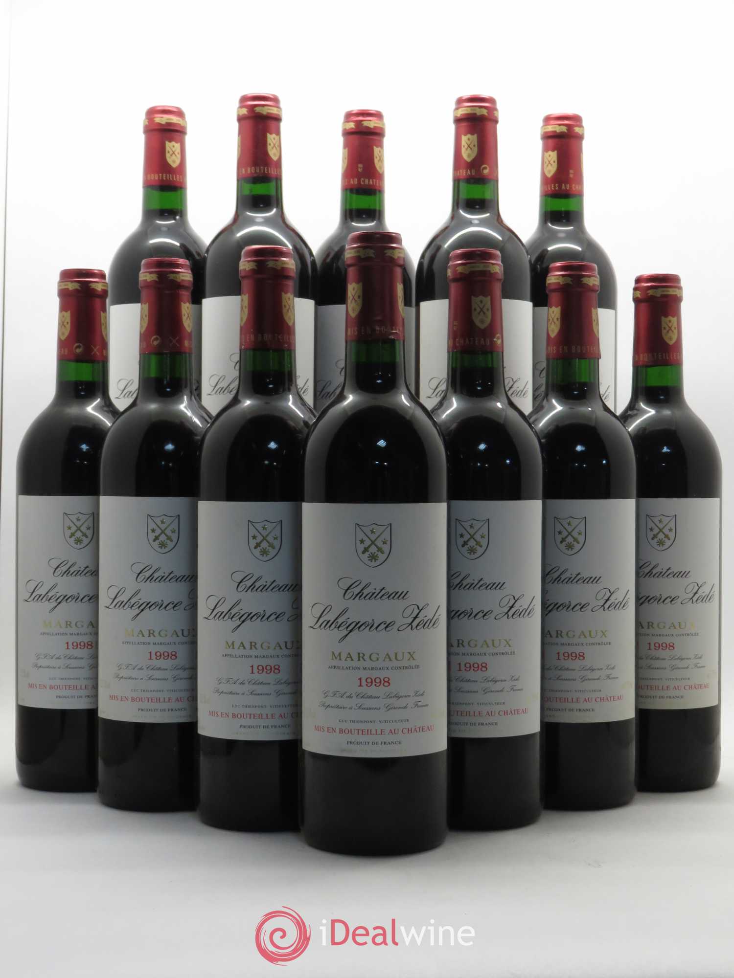 Château Labegorce Zédé Cru Bourgeois 1998 - Lot de 12 bouteilles - 0