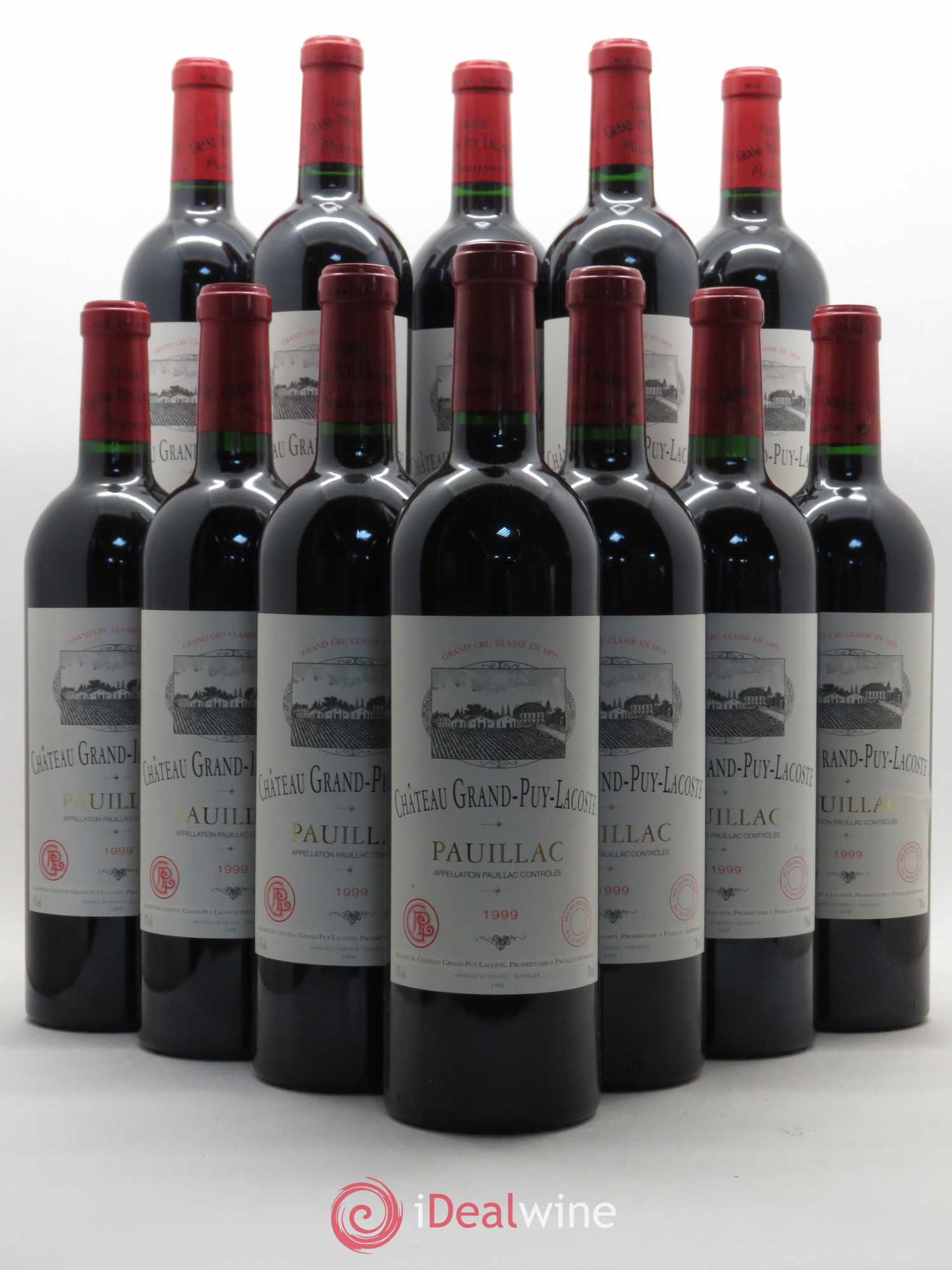 Château Grand Puy Lacoste 5ème Grand Cru Classé 1999 - Lot de 12 bouteilles - 0