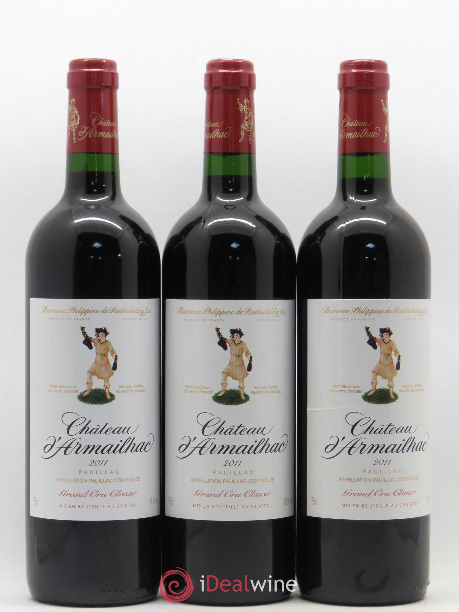 Château d' Armailhac - Mouton Baron(ne) Philippe 5ème Grand Cru Classé 2011 - Lotto di 12 bottiglie - 3