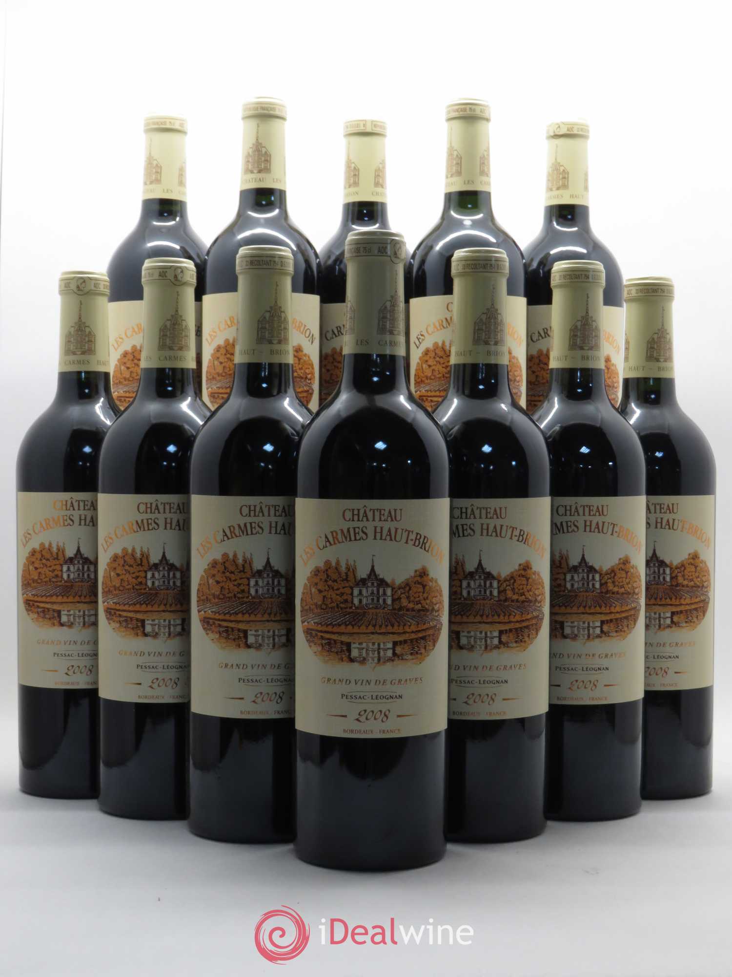 Château Les Carmes Haut-Brion 2008 - Lot de 12 bouteilles - 0