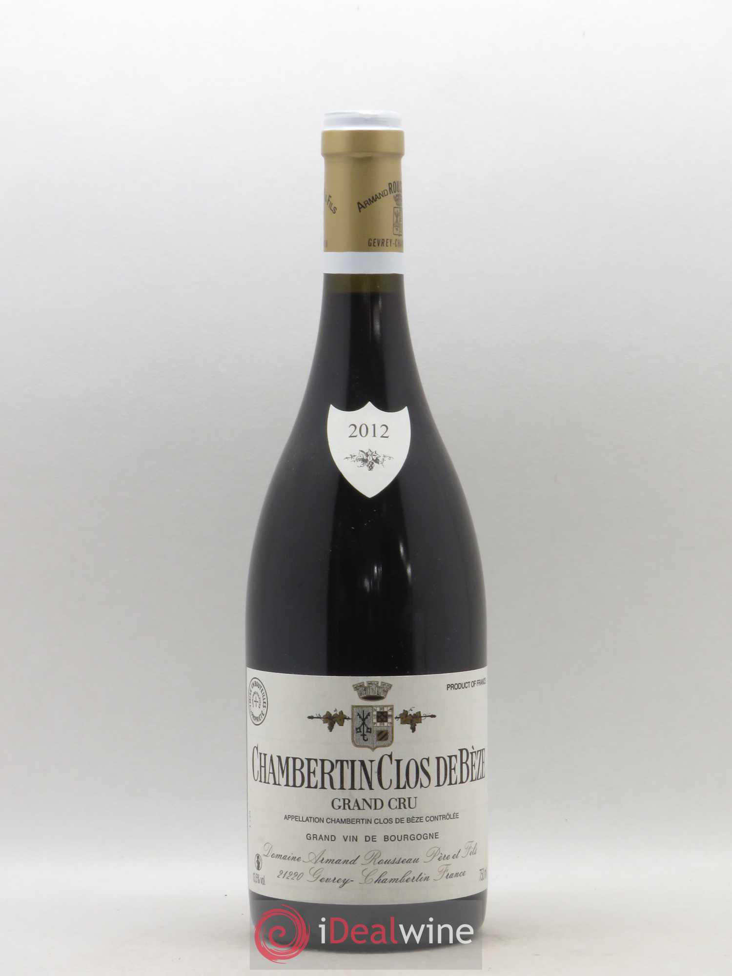 Chambertin Clos de Bèze Grand Cru Armand Rousseau (Domaine) 2012 - Lot de 1 bouteille - 0