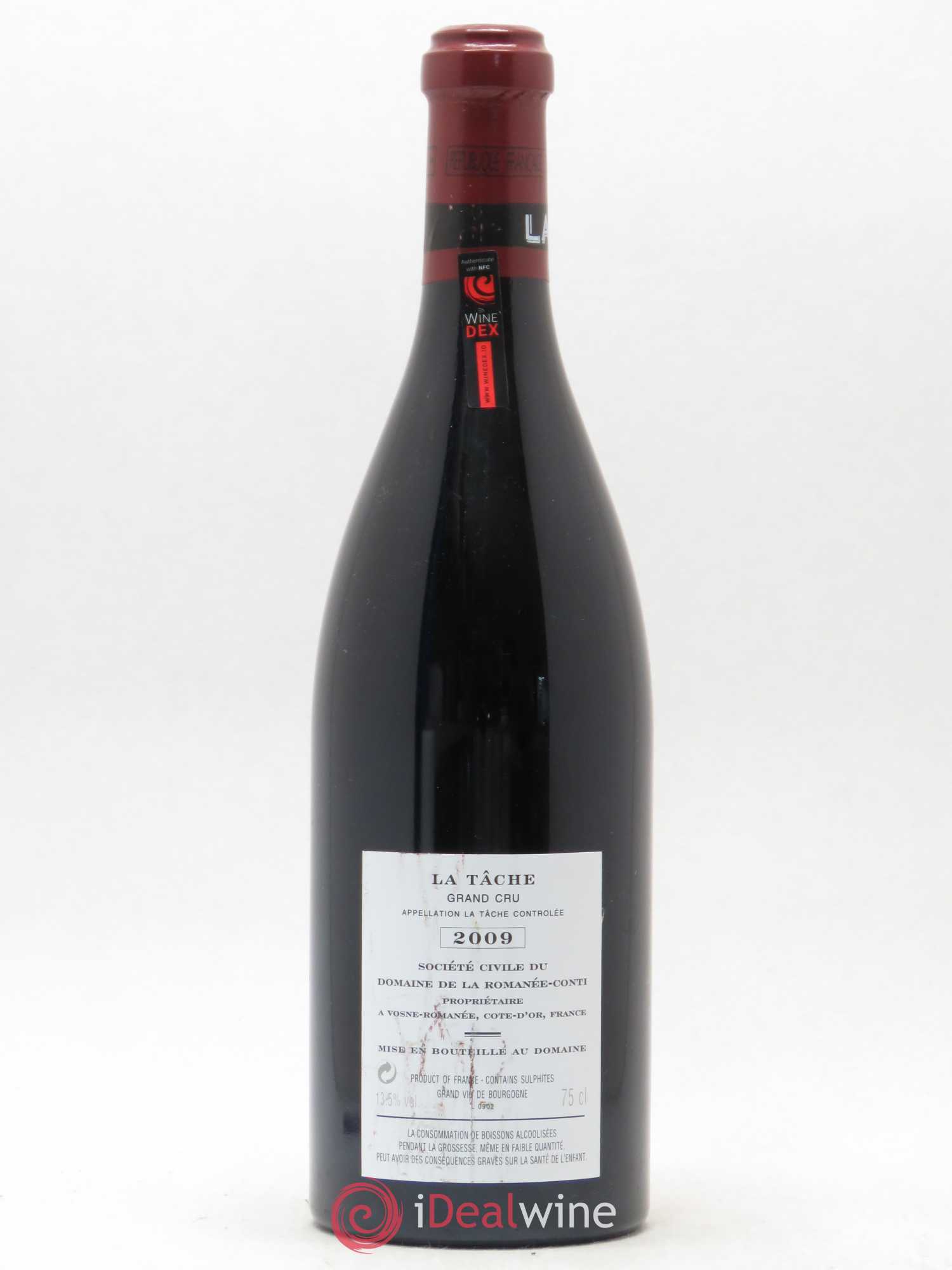 La Tâche Grand Cru Domaine de la Romanée-Conti 2009 - Lot de 1 bouteille - 1