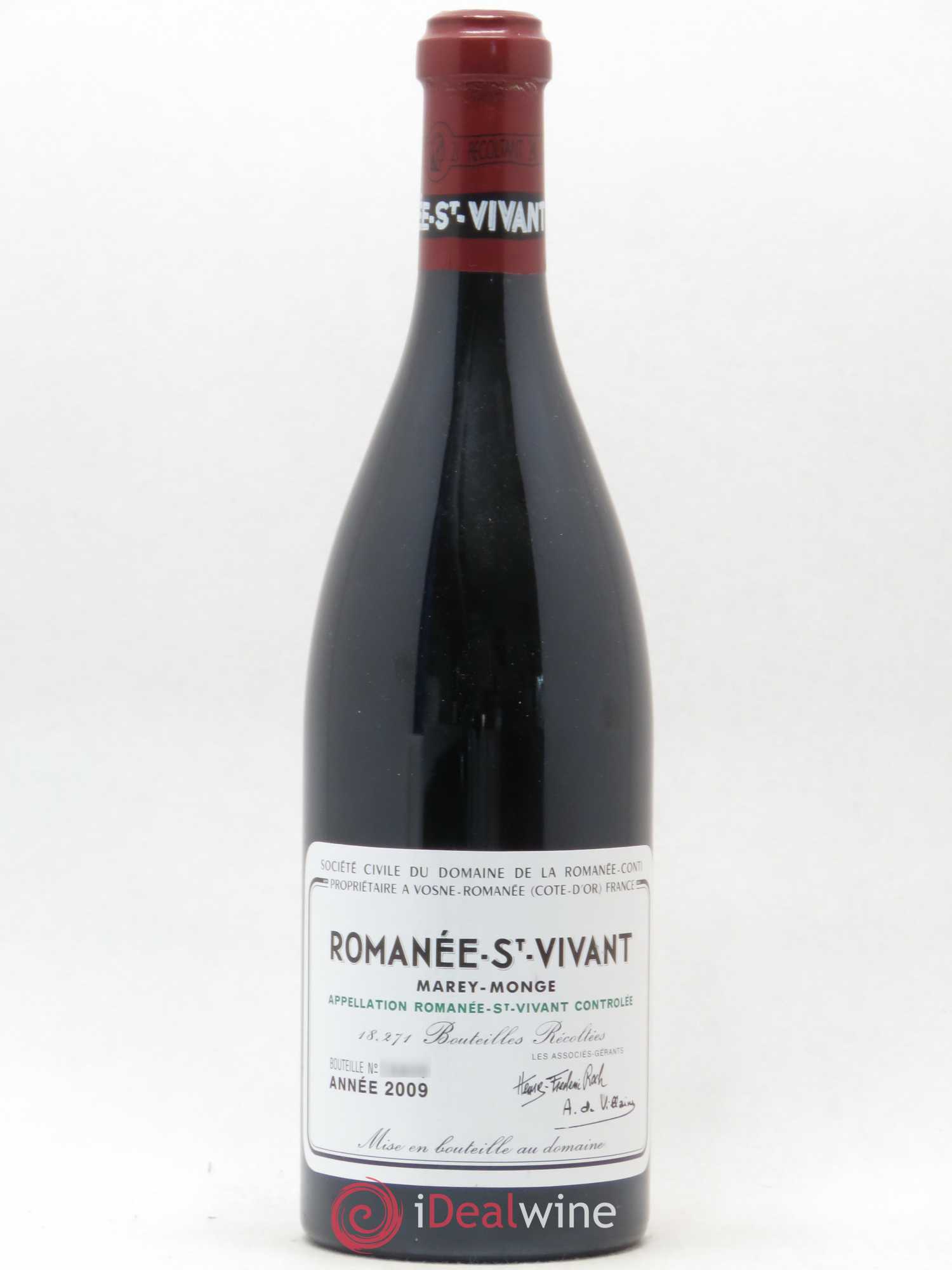 Romanée-Saint-Vivant Grand Cru Domaine de la Romanée-Conti 2009 - Lot de 1 bouteille - 0
