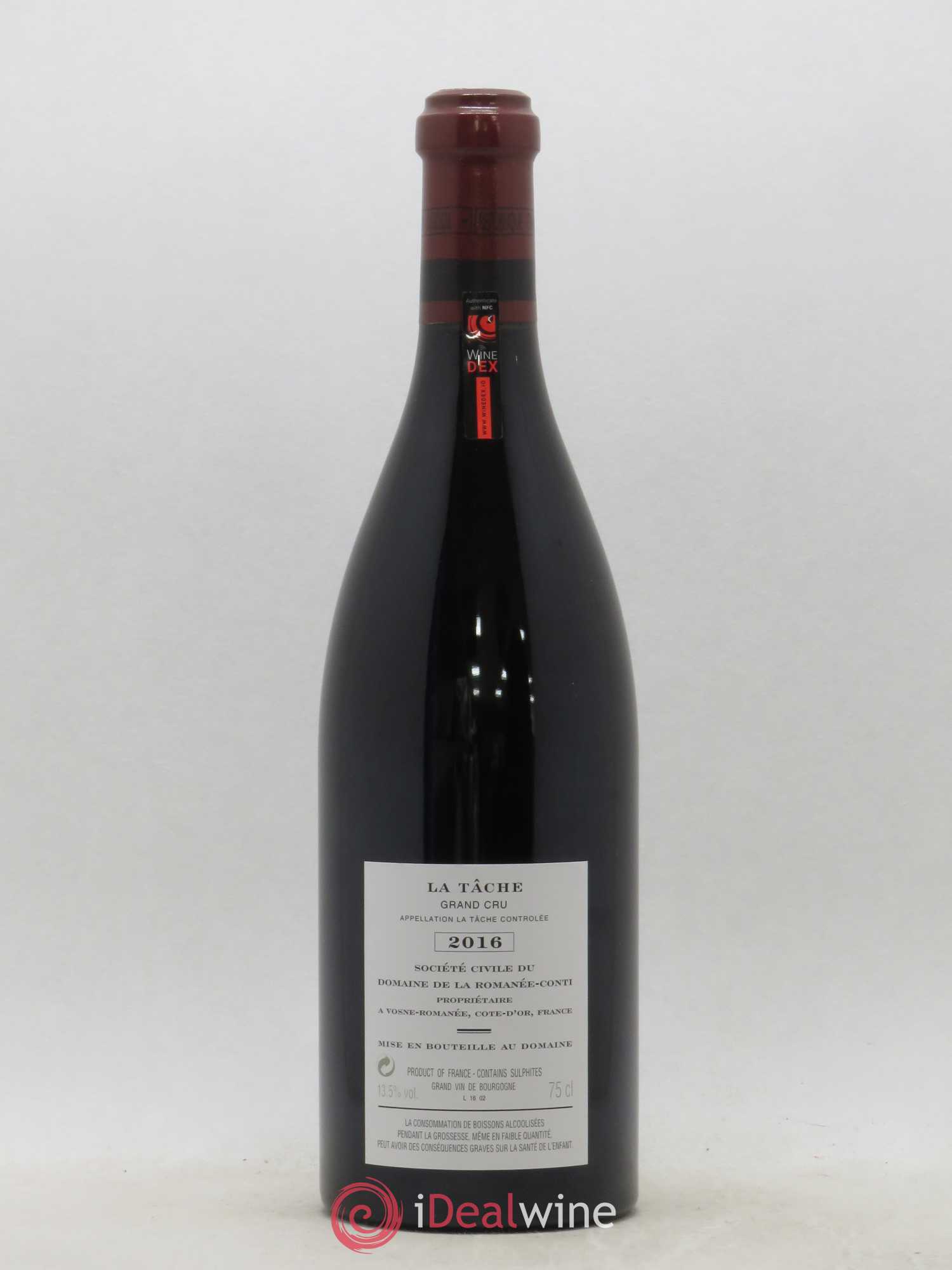 La Tâche Grand Cru Domaine de la Romanée-Conti 2016 - Lot of 1 bottle - 1