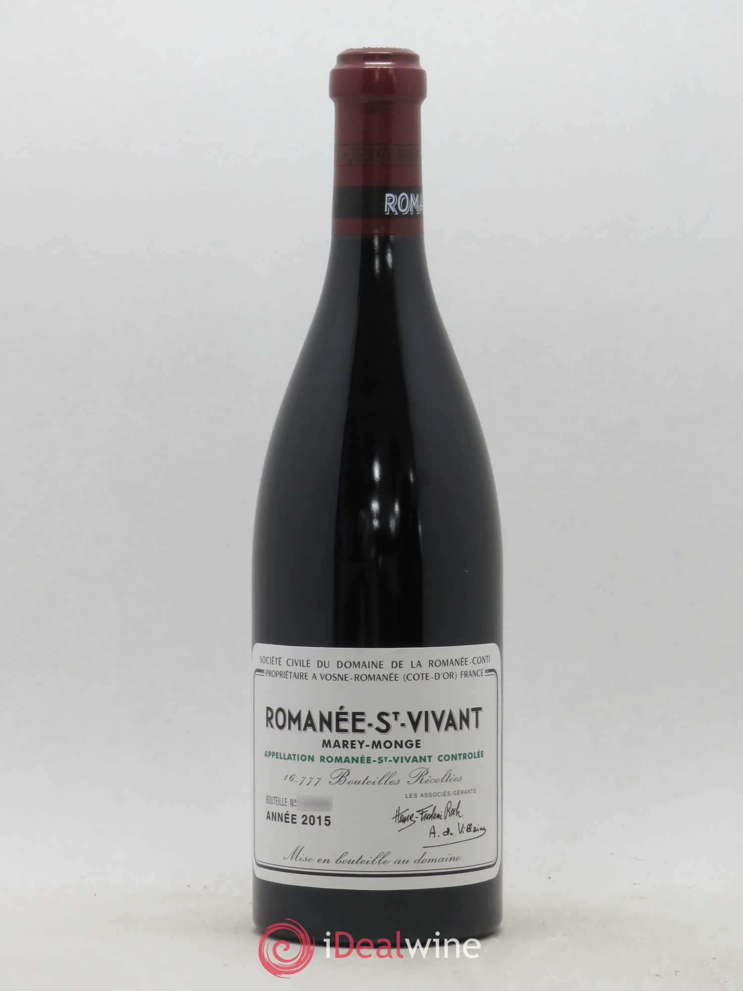 Romanée-Saint-Vivant Grand Cru Domaine de la Romanée-Conti 2015 - Lot de 1 bouteille - 0
