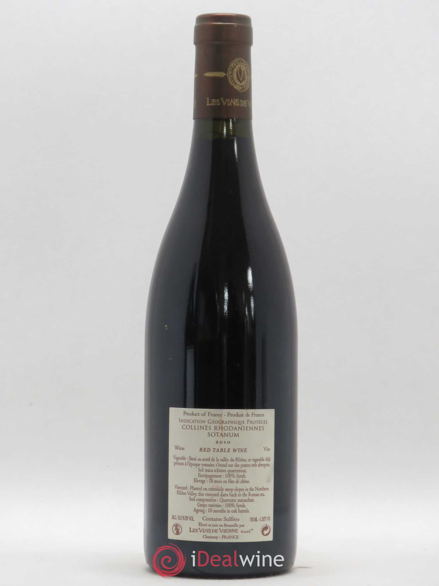 Collines Rhodaniennes Sotanum Les Vins de Vienne 2010 - Lot de 1 bouteille - 1