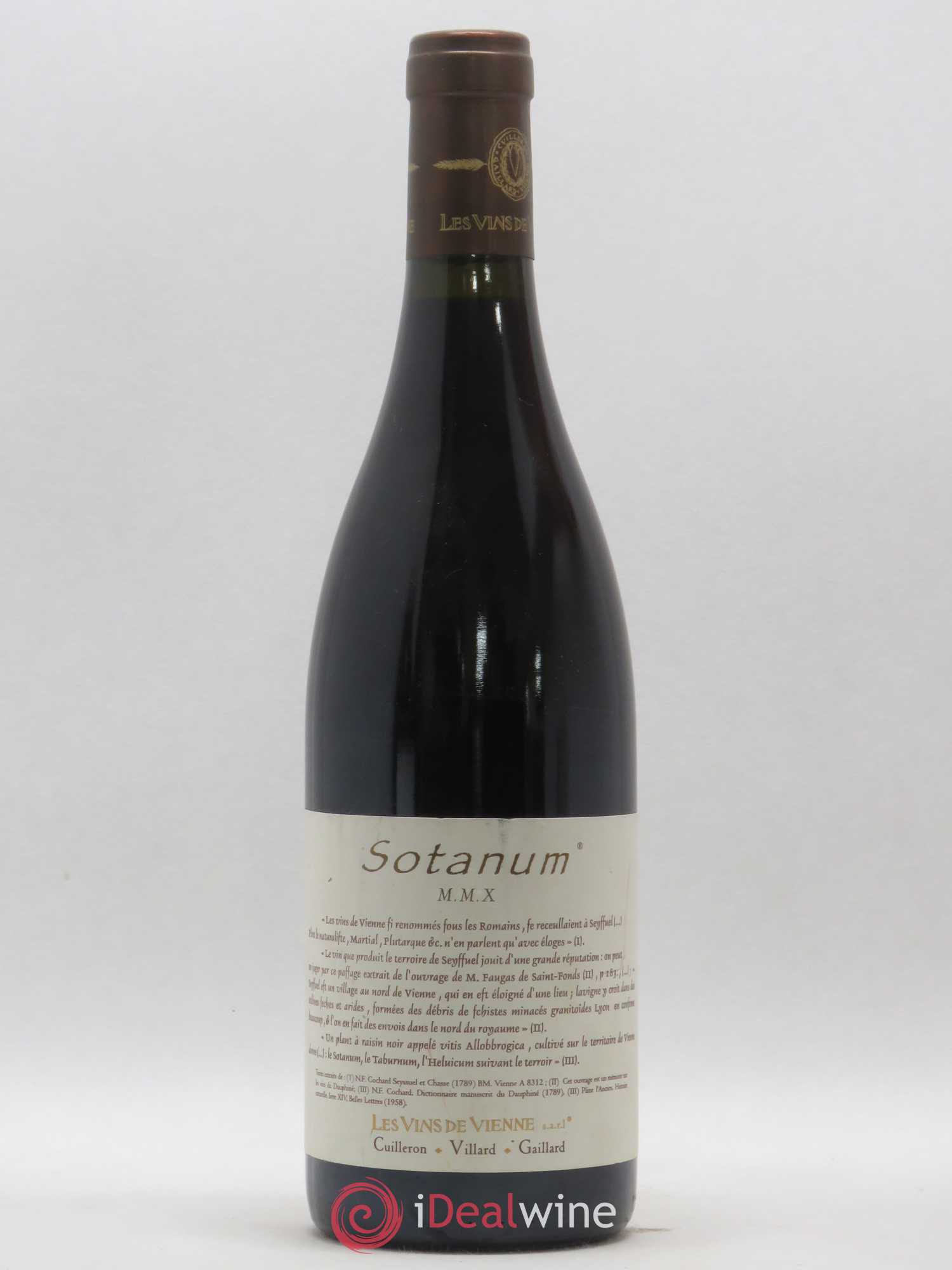 Collines Rhodaniennes Sotanum Les Vins de Vienne 2010 - Lot de 1 bouteille - 0