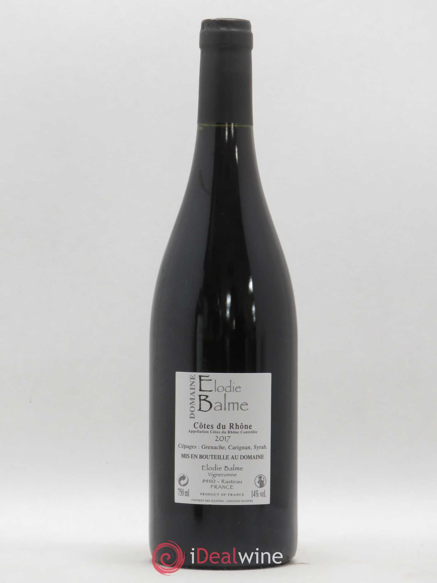 Côtes-du-Rhône Elodie Balme (Domaine) 2017 - Lot de 1 bouteille - 1