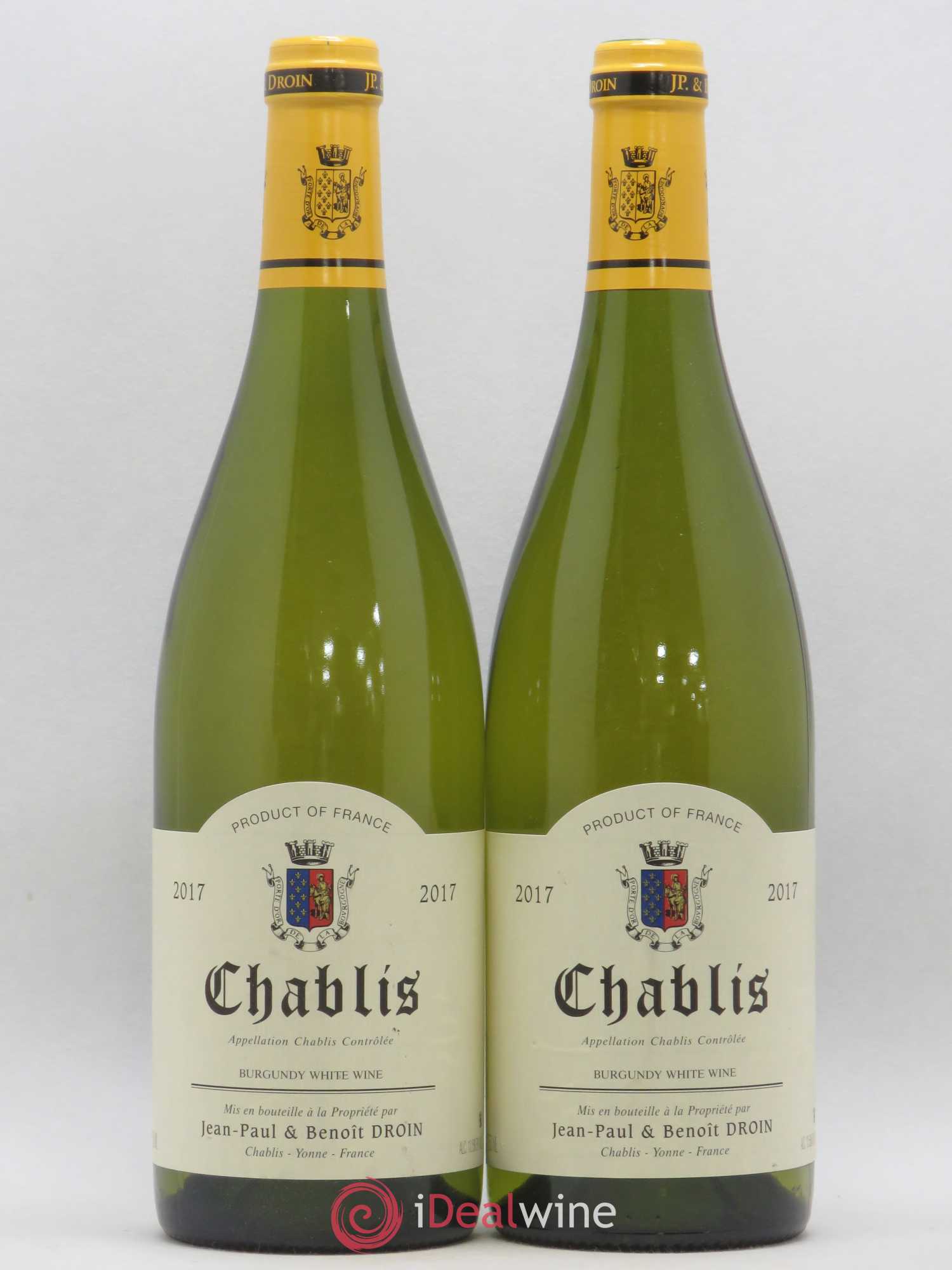 Chablis Jean-Paul & Benoît Droin (Domaine) 2017 - Lot de 2 bouteilles - 0