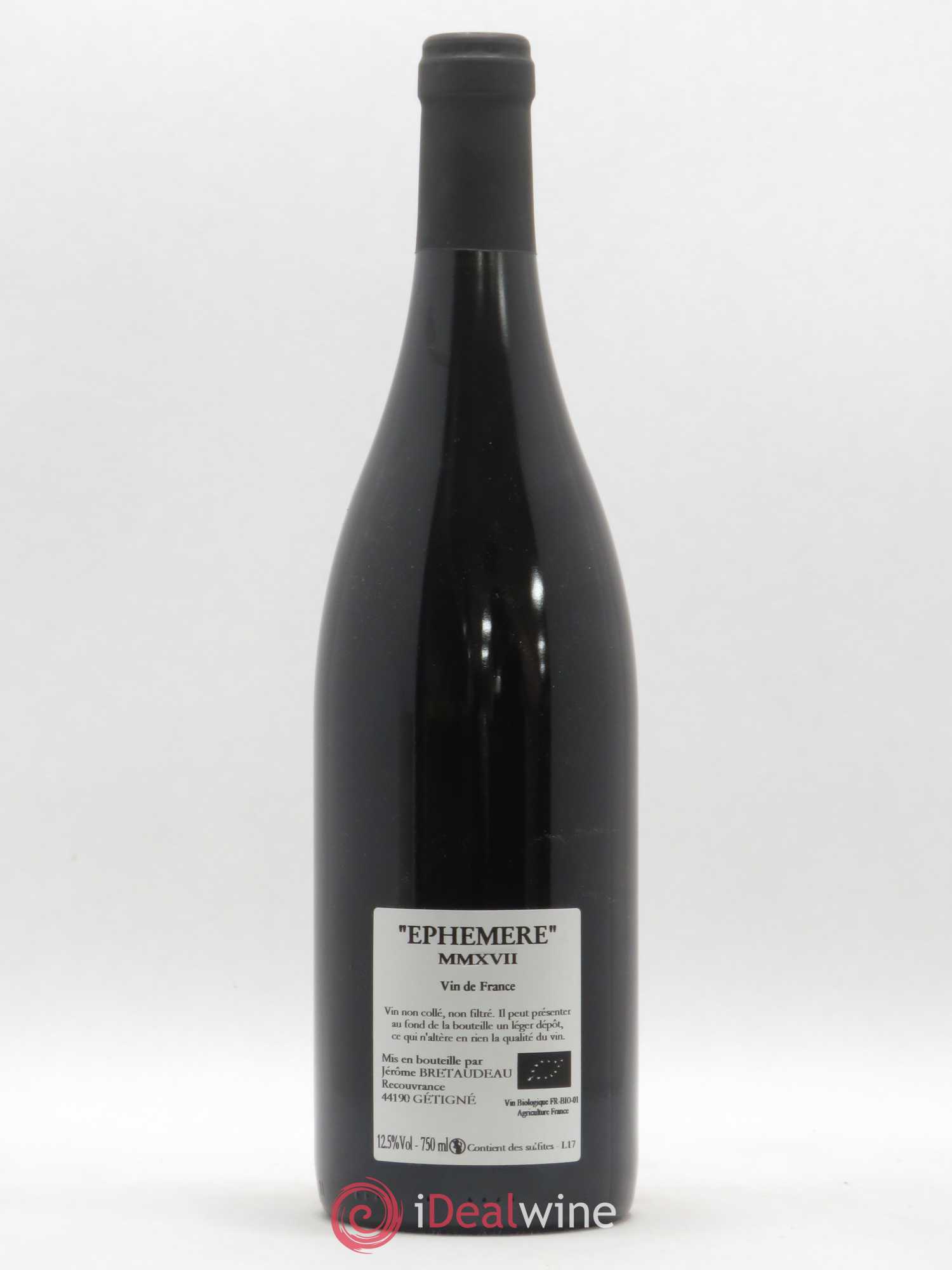 Vin de France Ephémère Jérôme Bretaudeau - Bellevue (Domaine de) 2017 - Posten von 1 Flasche - 1