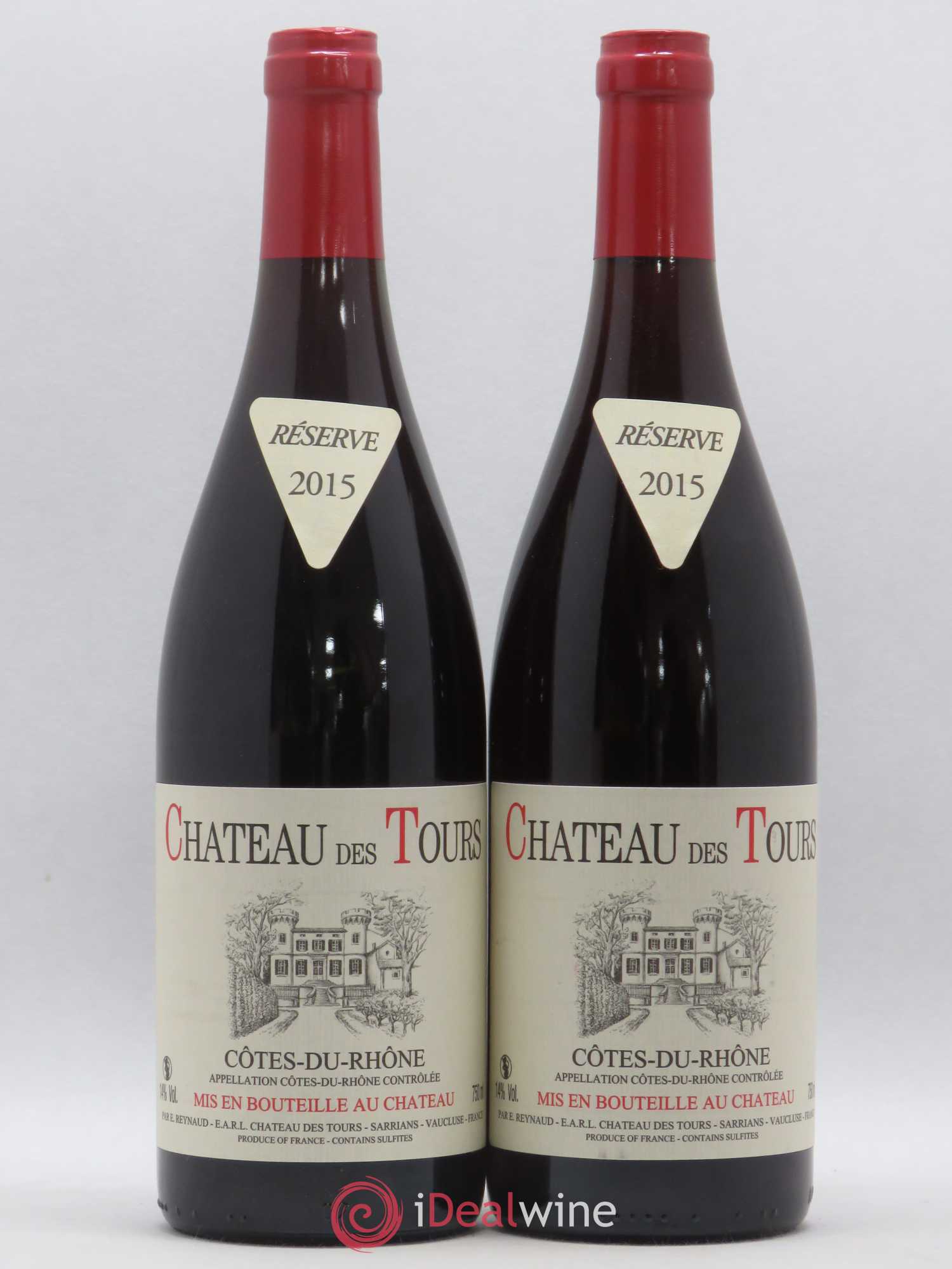 Côtes-du-Rhône Château des Tours Emmanuel Reynaud 2015 - Lot de 2 bouteilles - 0