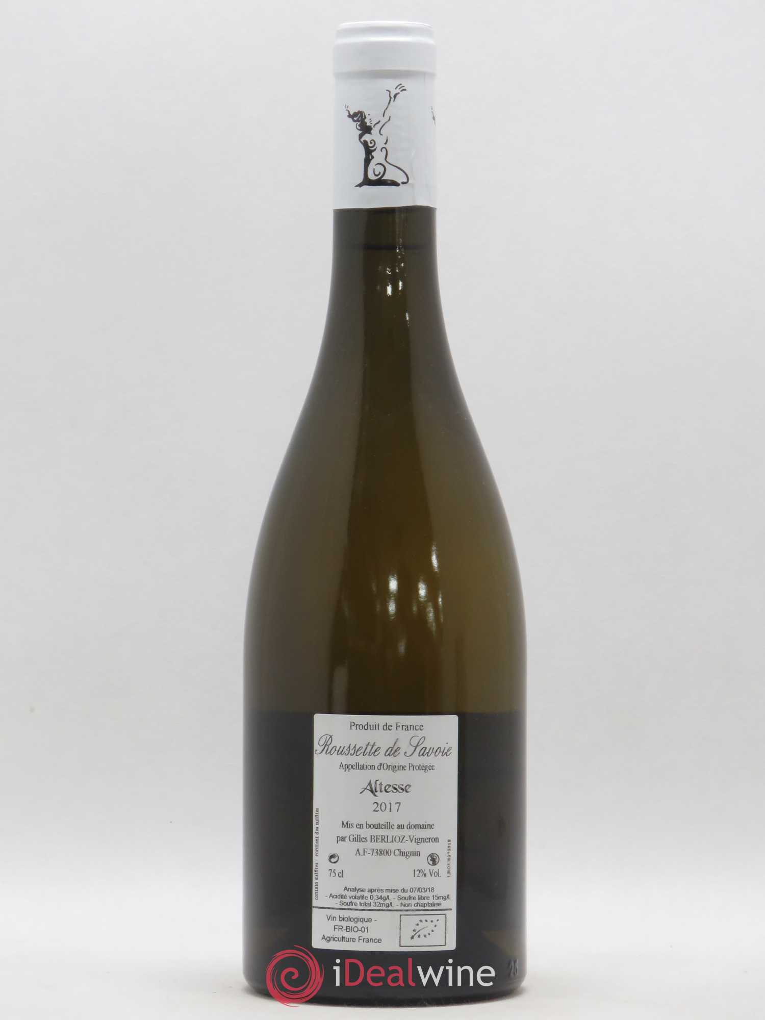 Roussette de Savoie El Hem Gilles Berlioz Altesse 2017 - Posten von 1 Flasche - 1