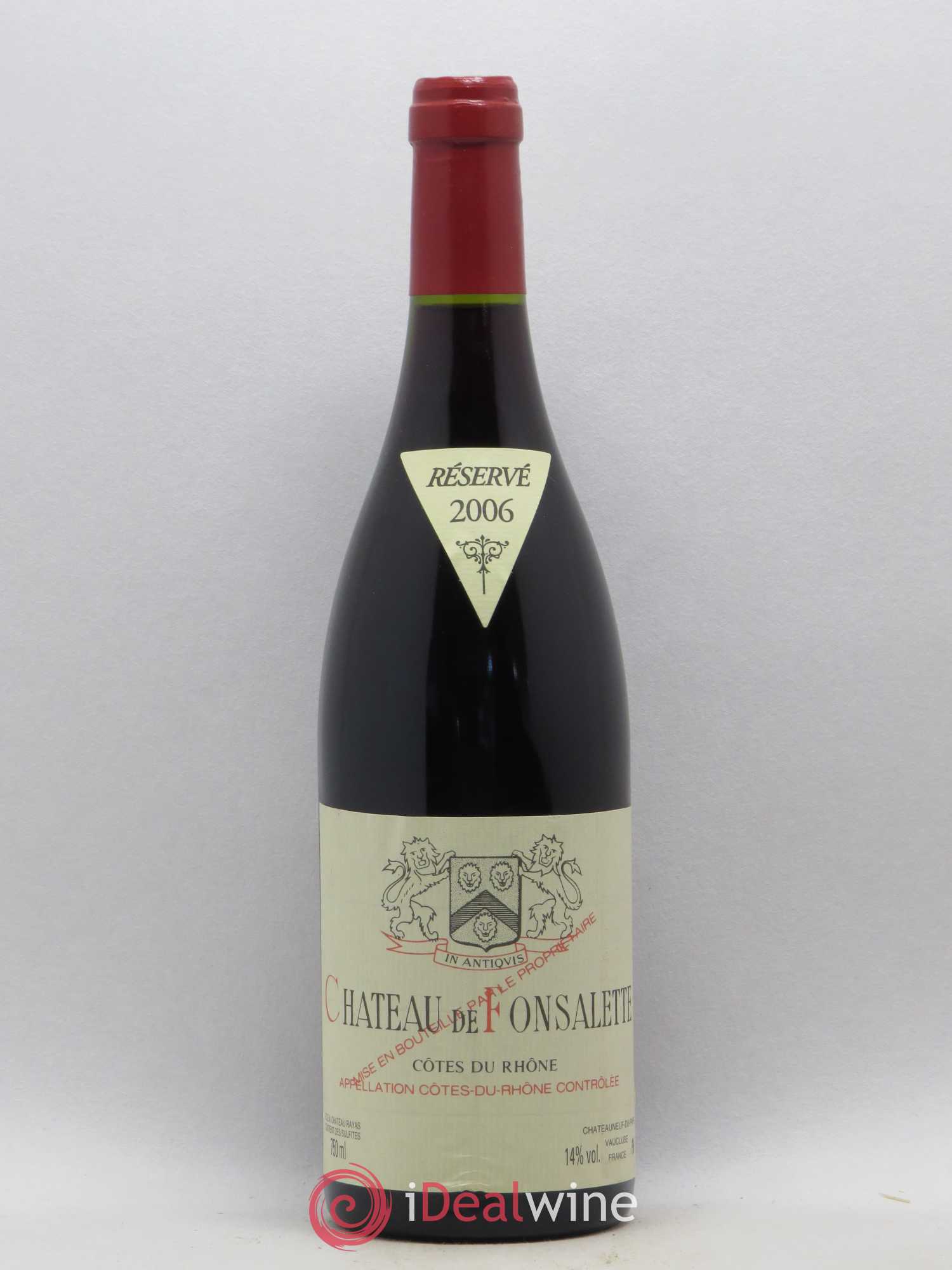Côtes-du-Rhône Château de Fonsalette Emmanuel Reynaud 2006 - Lot de 1 bouteille - 0