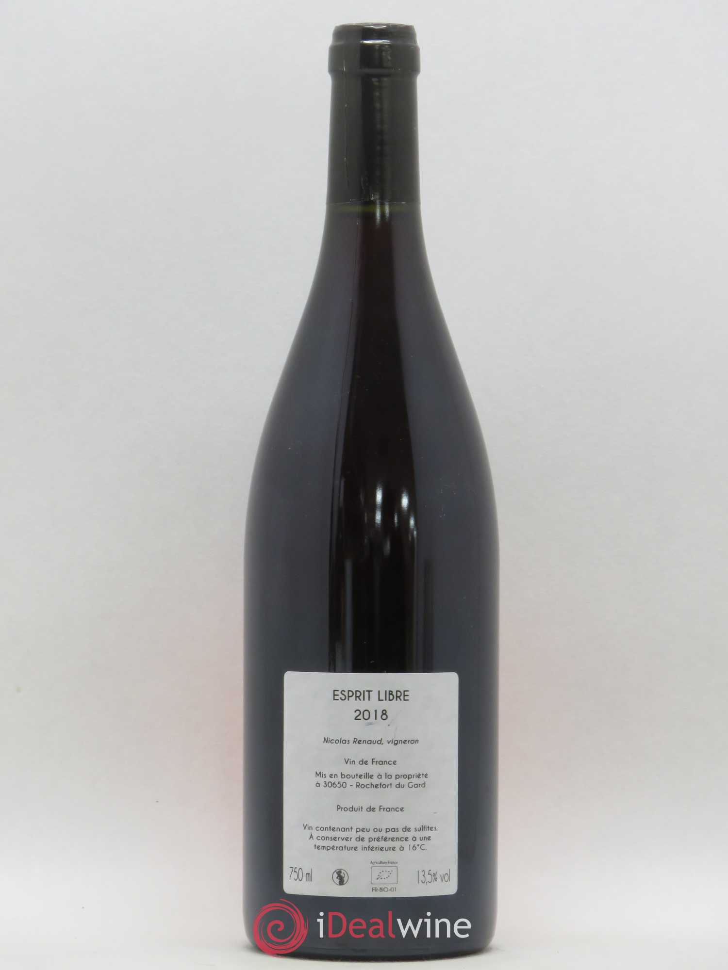 Vin de France Esprit Libre Clos des Grillons 2018 - Lot de 1 bouteille - 1