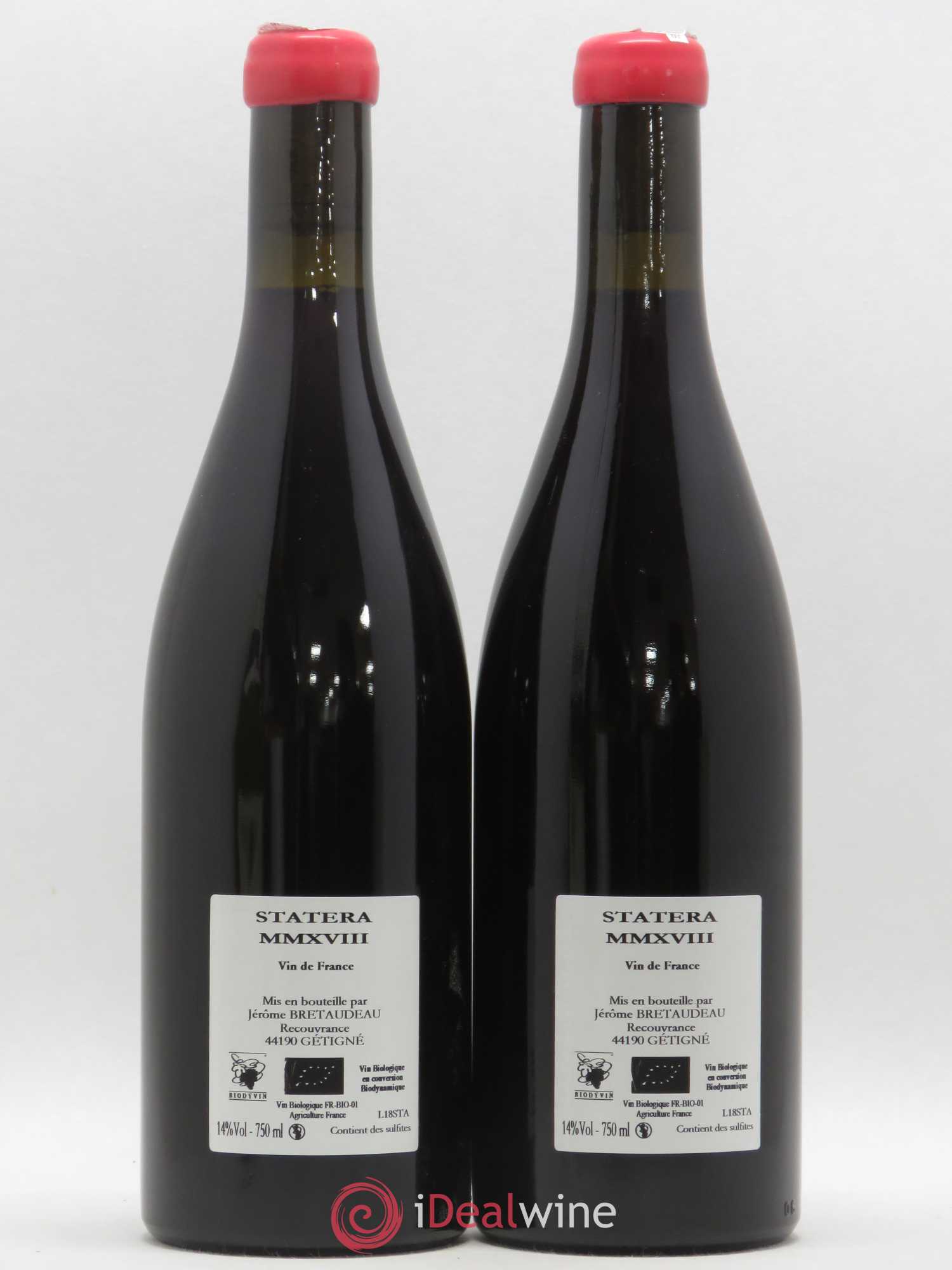 Vin de France Statera Jérôme Bretaudeau - Domaine de Bellevue 2018 - Lot de 2 bouteilles - 1