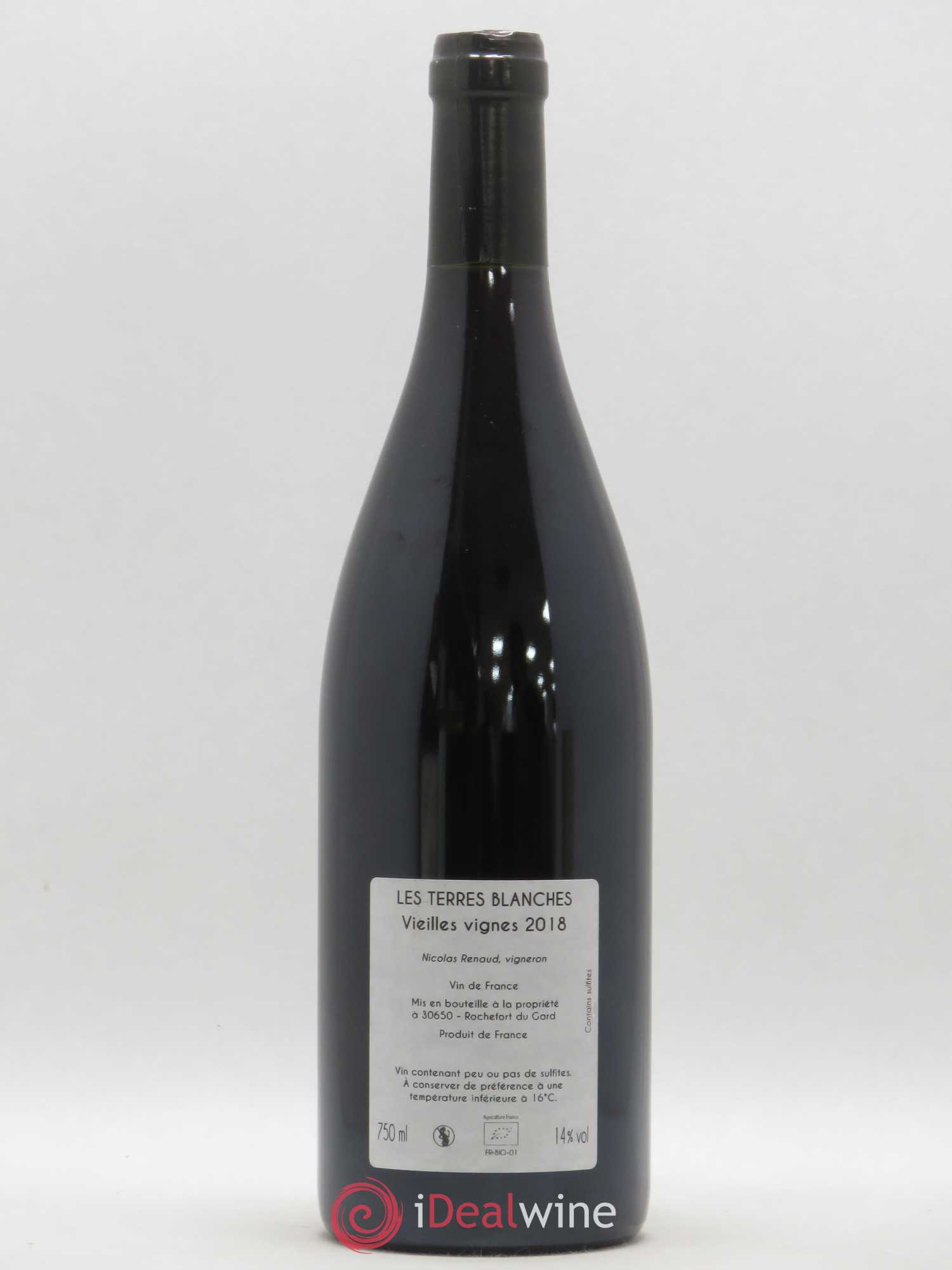 Vin de France Clos des Grillons Les Terres Blanches Vieilles vignes Nicolas Renaud 2018 - Lotto di 1 bottiglia - 1