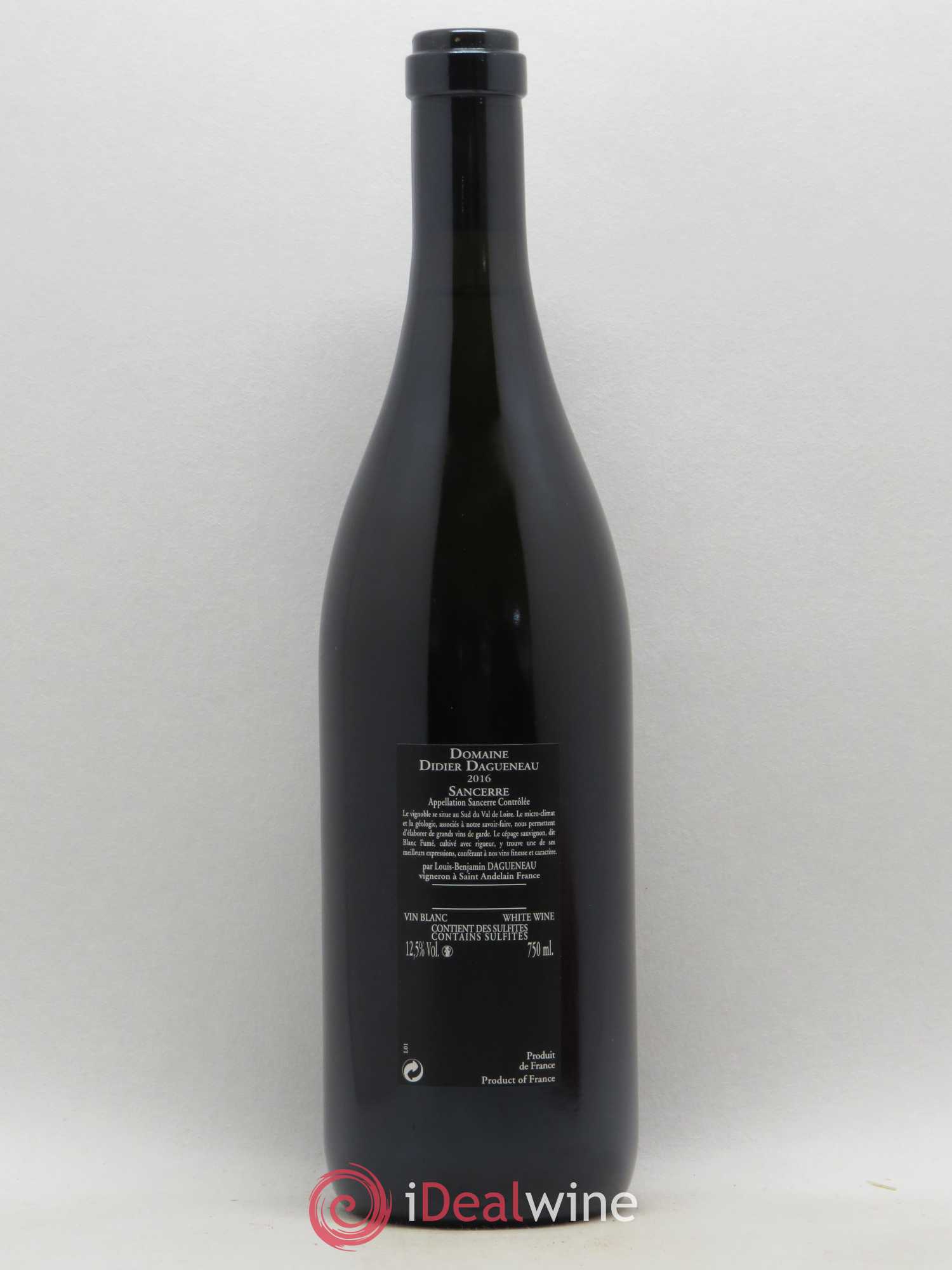 Sancerre Le Mont Damné Chavignol Dagueneau (Domaine Didier - Louis-Benjamin) 2016 - Lot de 1 bouteille - 1