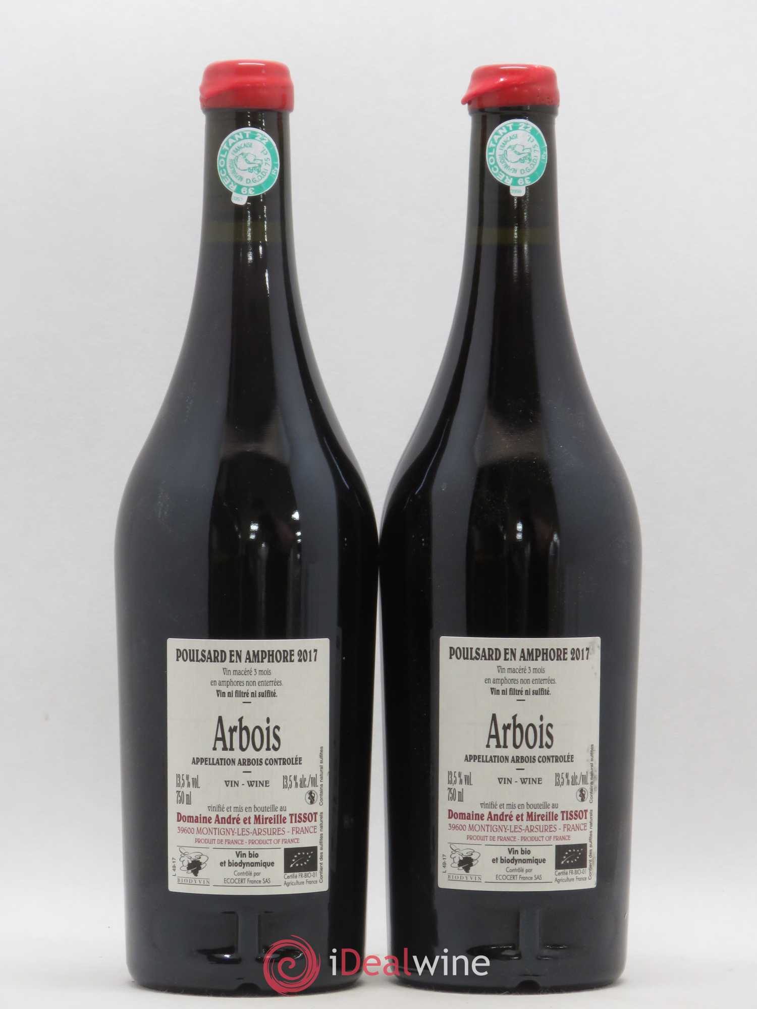 Arbois Poulsard Amphore Bénédicte et Stéphane Tissot 2017 - Lot de 2 bouteilles - 1