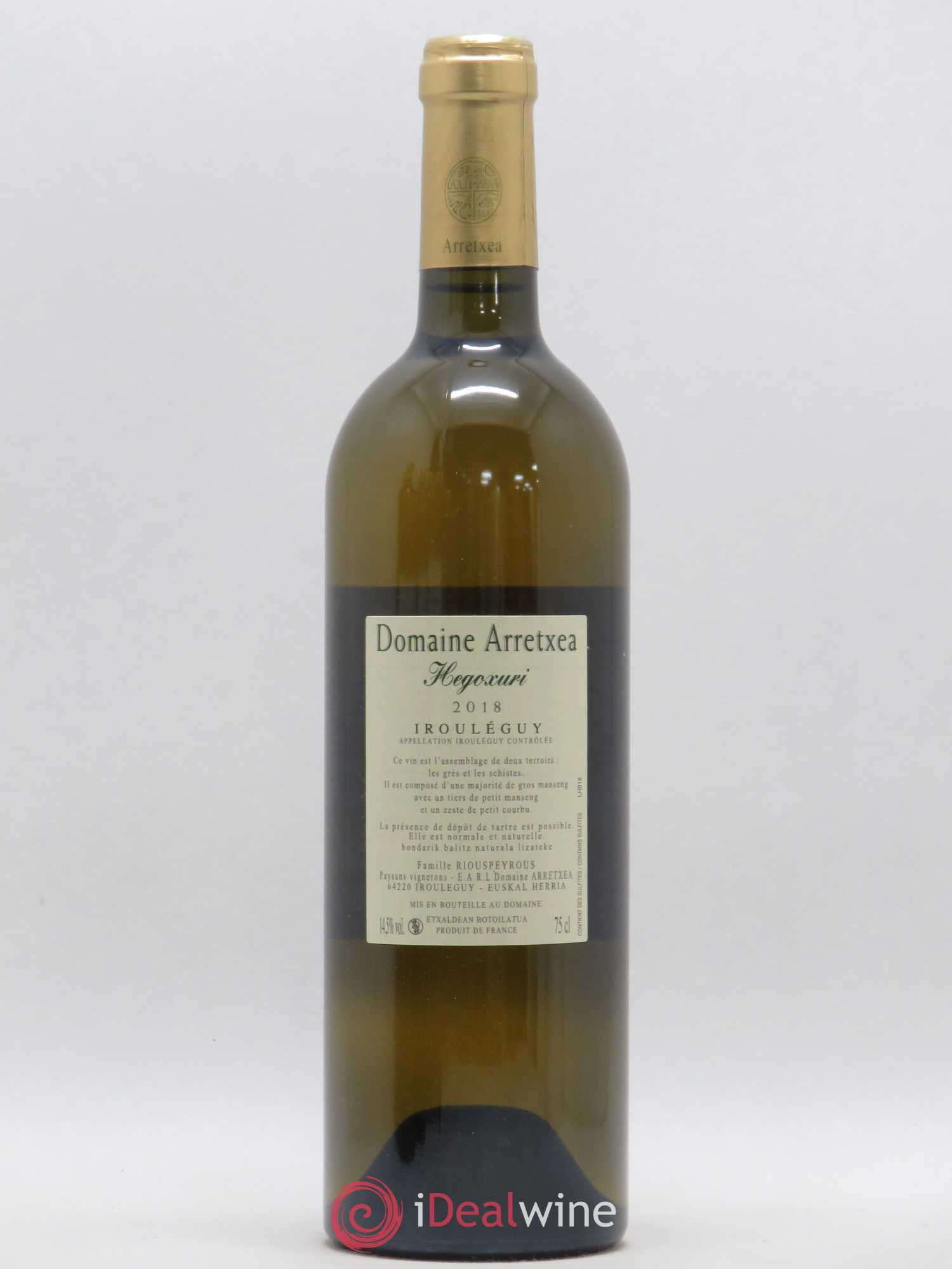Irouléguy Hegoxuri Arretxea (Domaine) 2018 - Lot de 1 bouteille - 1