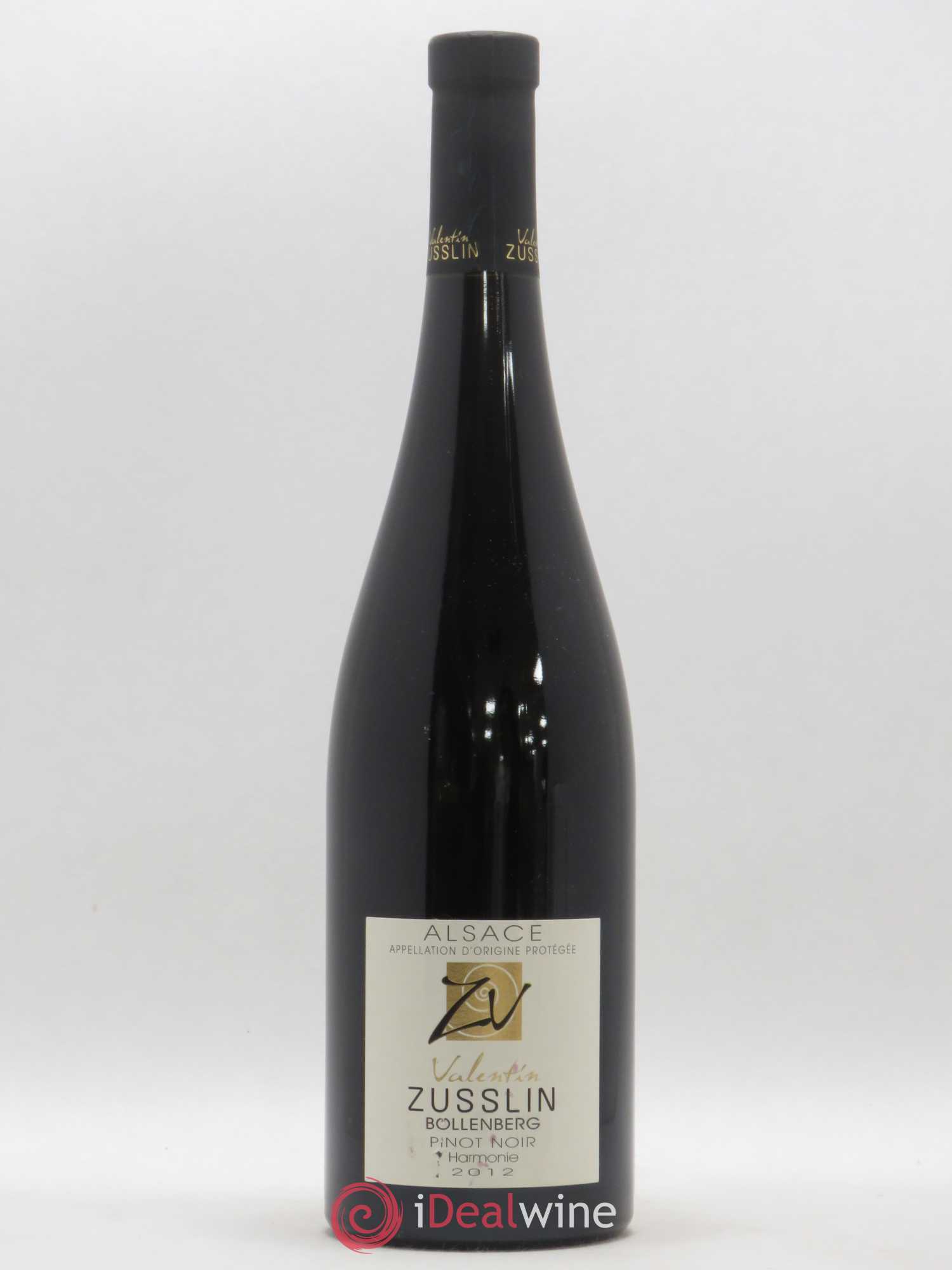 Alsace Pinot Noir Bollenberg Harmonie Valentin Zusslin (Domaine) (sans prix de réserve) 2012 - Lot de 1 bouteille - 0