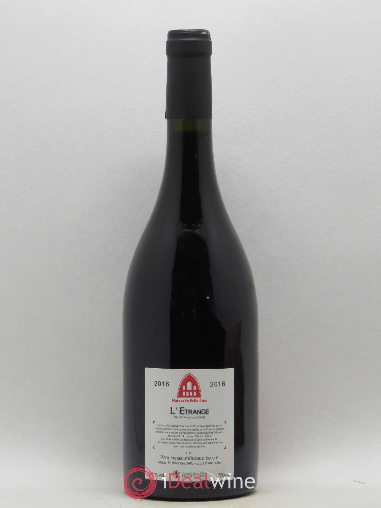 Vin de France L'Etrange Maison En Belles Lies 2016 - Lot de 1 bouteille - 1