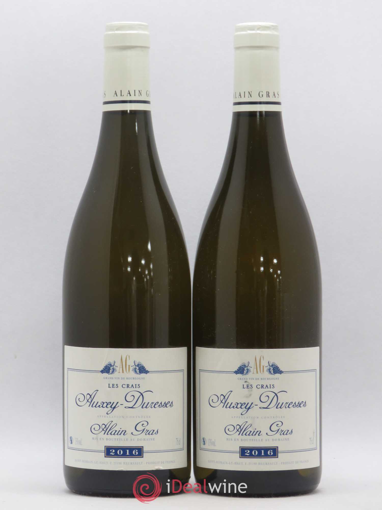 Auxey-Duresses Les Crais Alain Gras 2016 - Lot de 2 bouteilles - 0