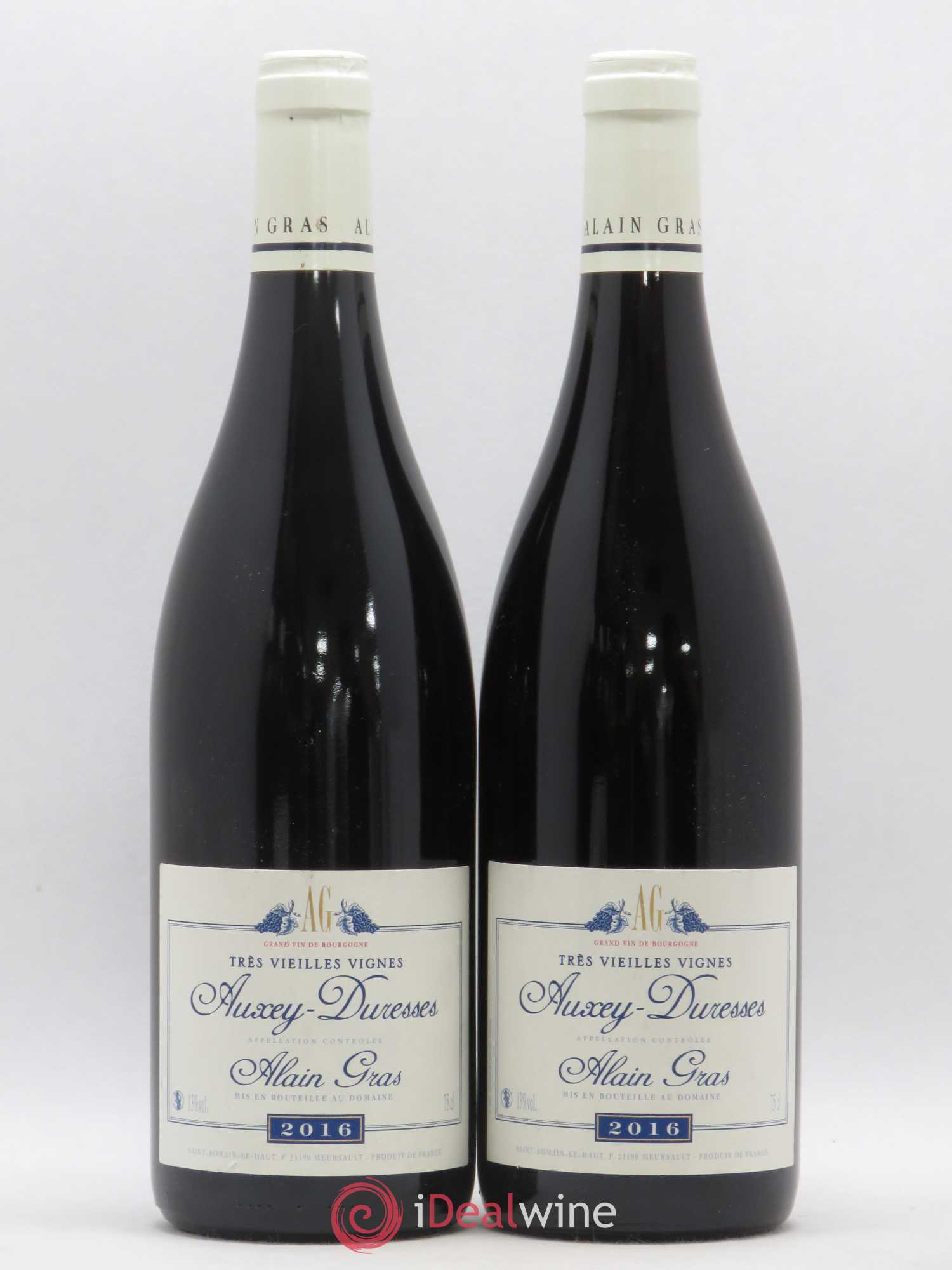 Auxey-Duresses Très Vieilles Vignes Alain Gras 2016 - Lot de 2 bouteilles - 0