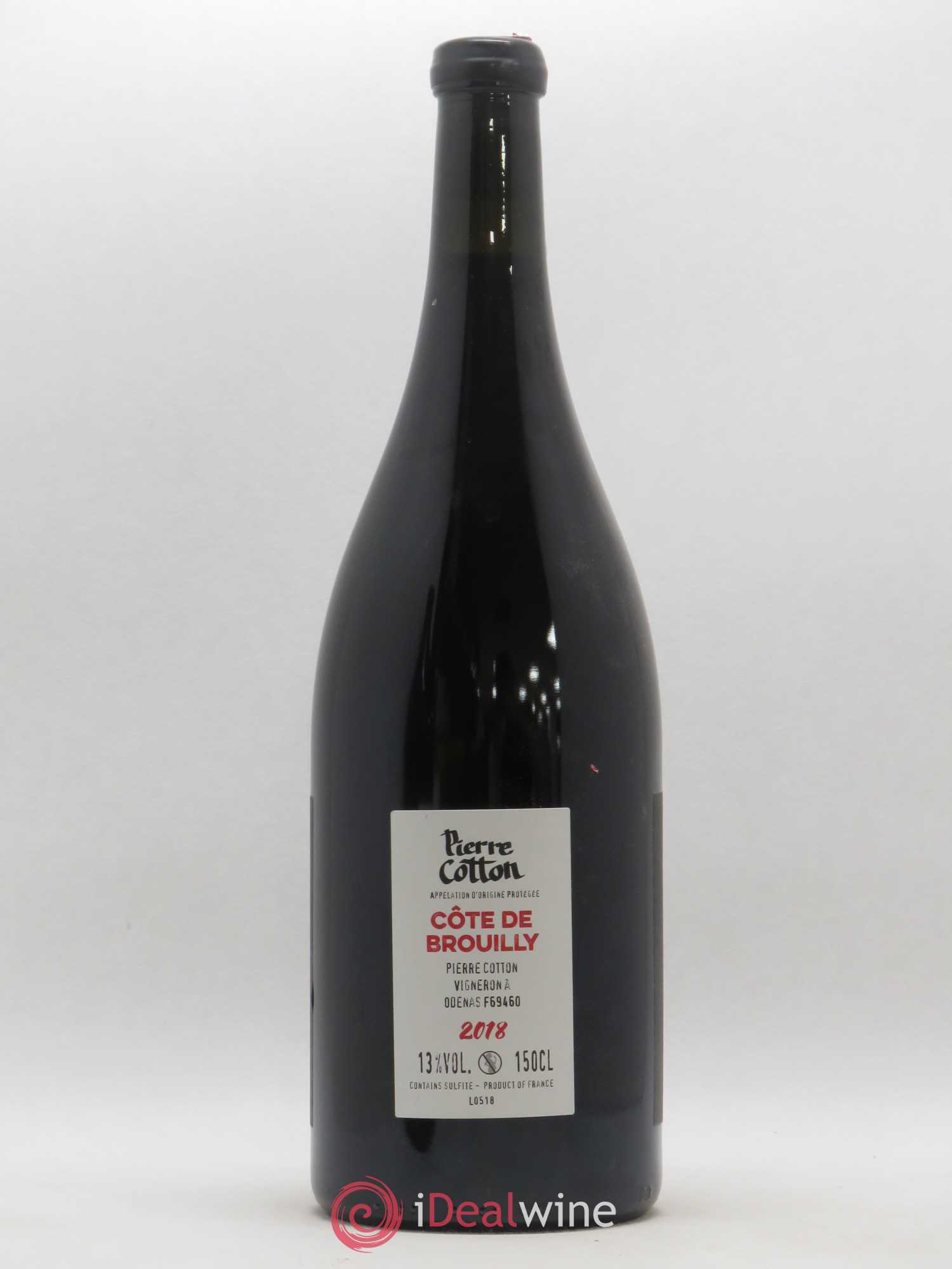 Côte de Brouilly Les Grillés Bonnet-Cotton (Domaine)  (sans prix de réserve) 2018 - Lot de 1 magnum - 1