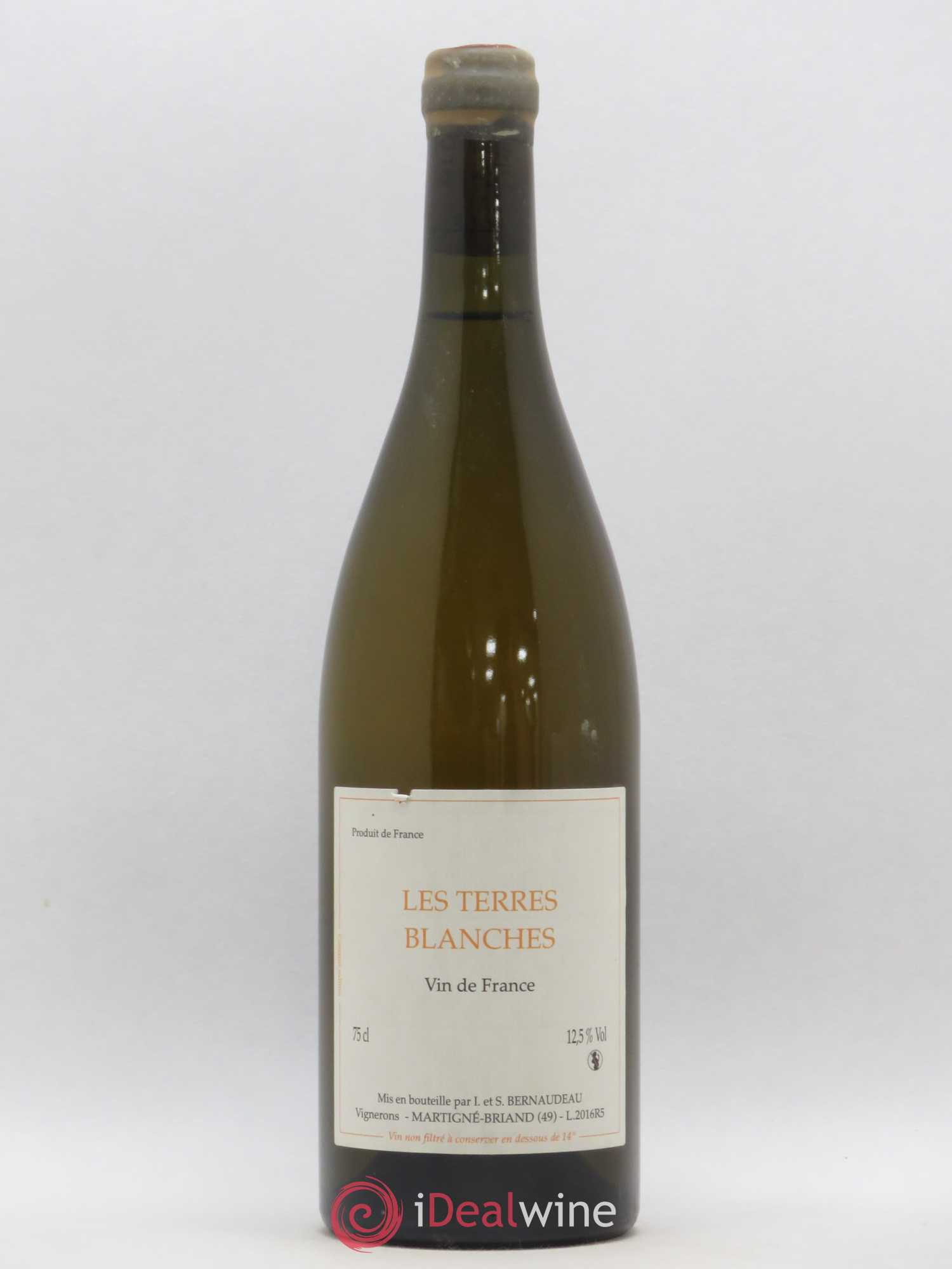 Vin de France Les Terres Blanches Stéphane Bernaudeau 2016 - Lot de 1 bouteille - 0