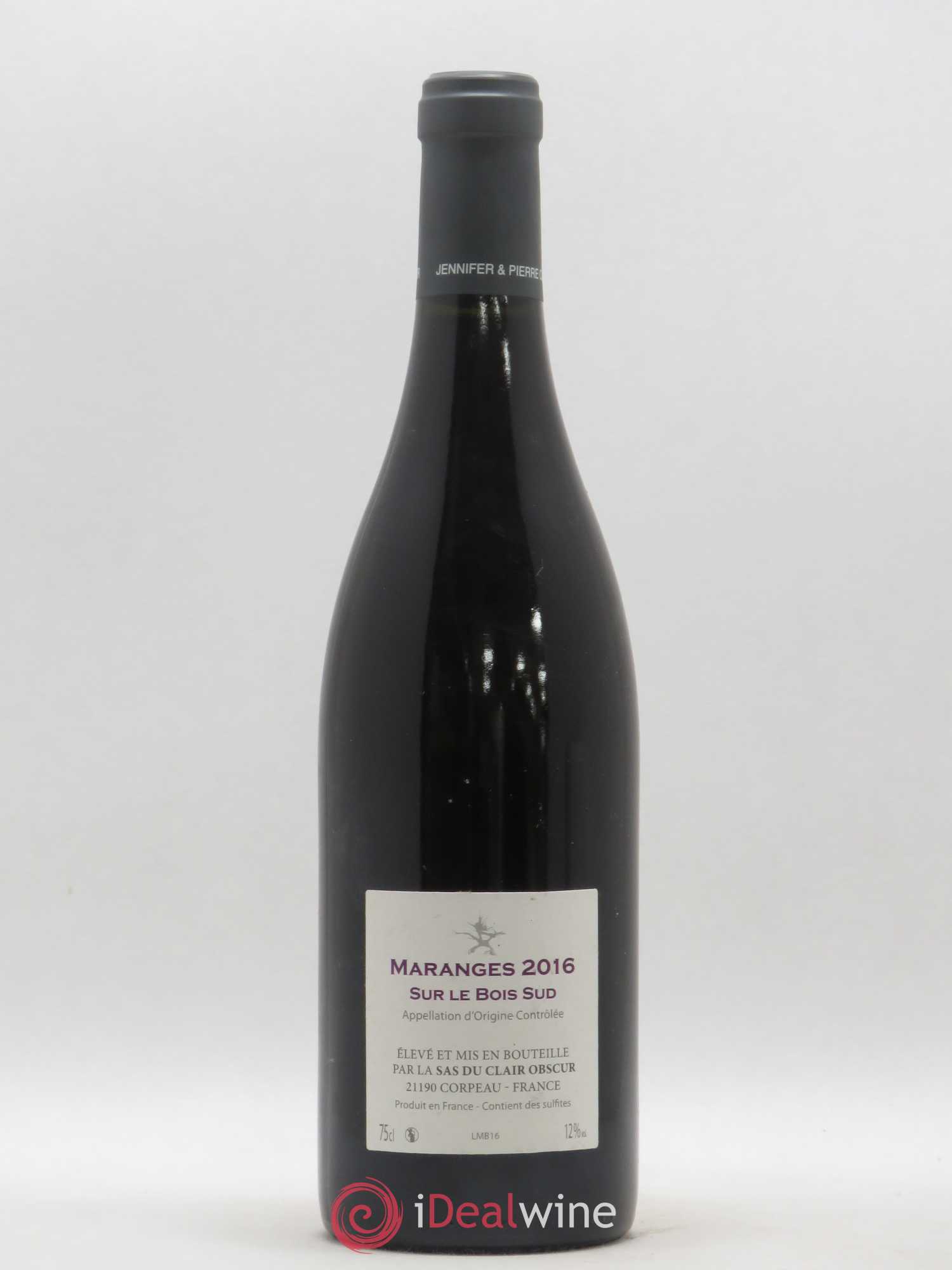 Maranges Sur le Bois Sud Clair Obscur 2016 - Posten von 1 Flasche - 1