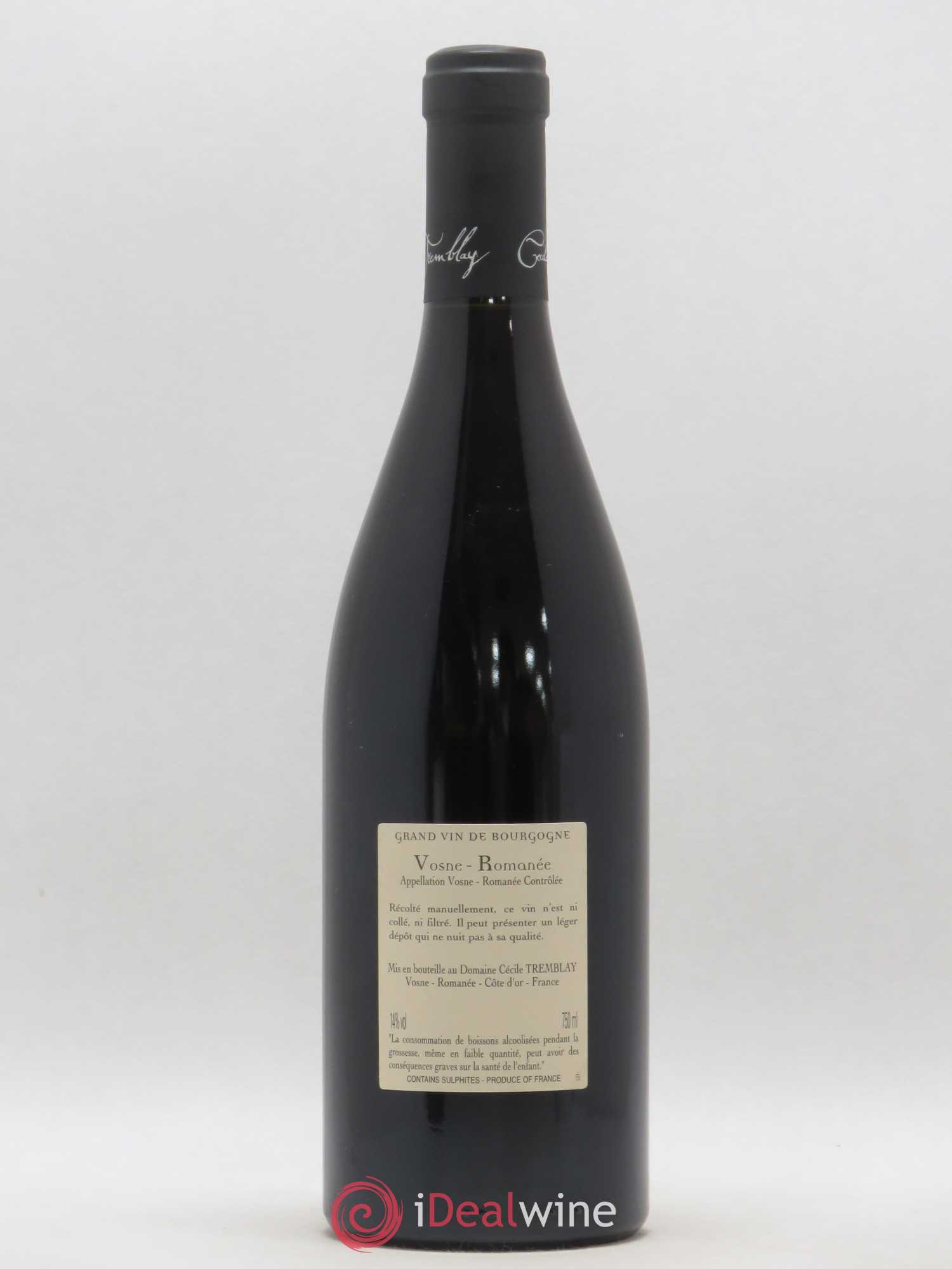 Vosne-Romanée Vieilles Vignes Cécile Tremblay 2015 - Lot de 1 bouteille - 1