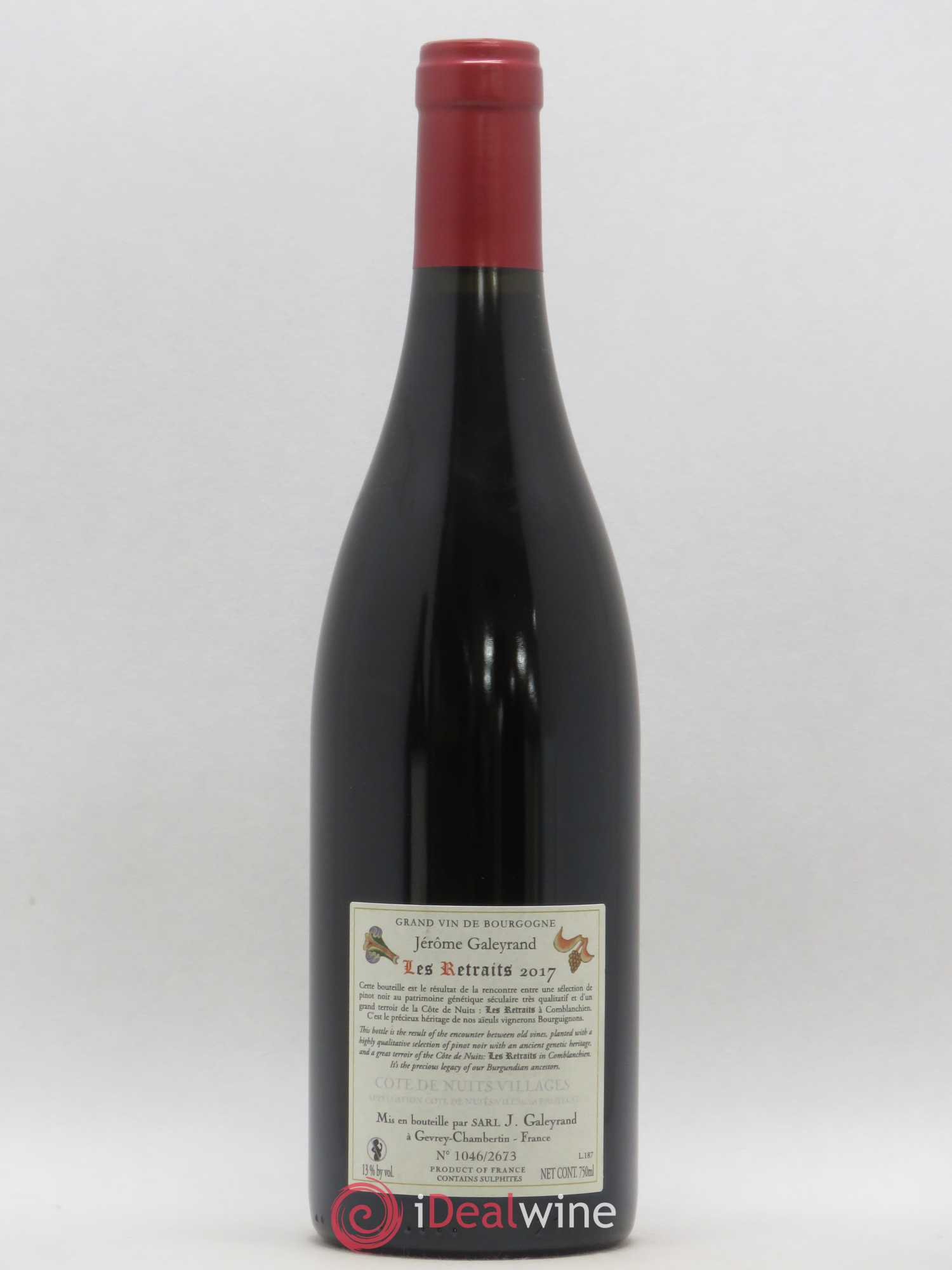 Côte de Nuits-Villages Jerome Galleyrand Les Retraits (no reserve) 2017 - Lot of 1 bottle - 1