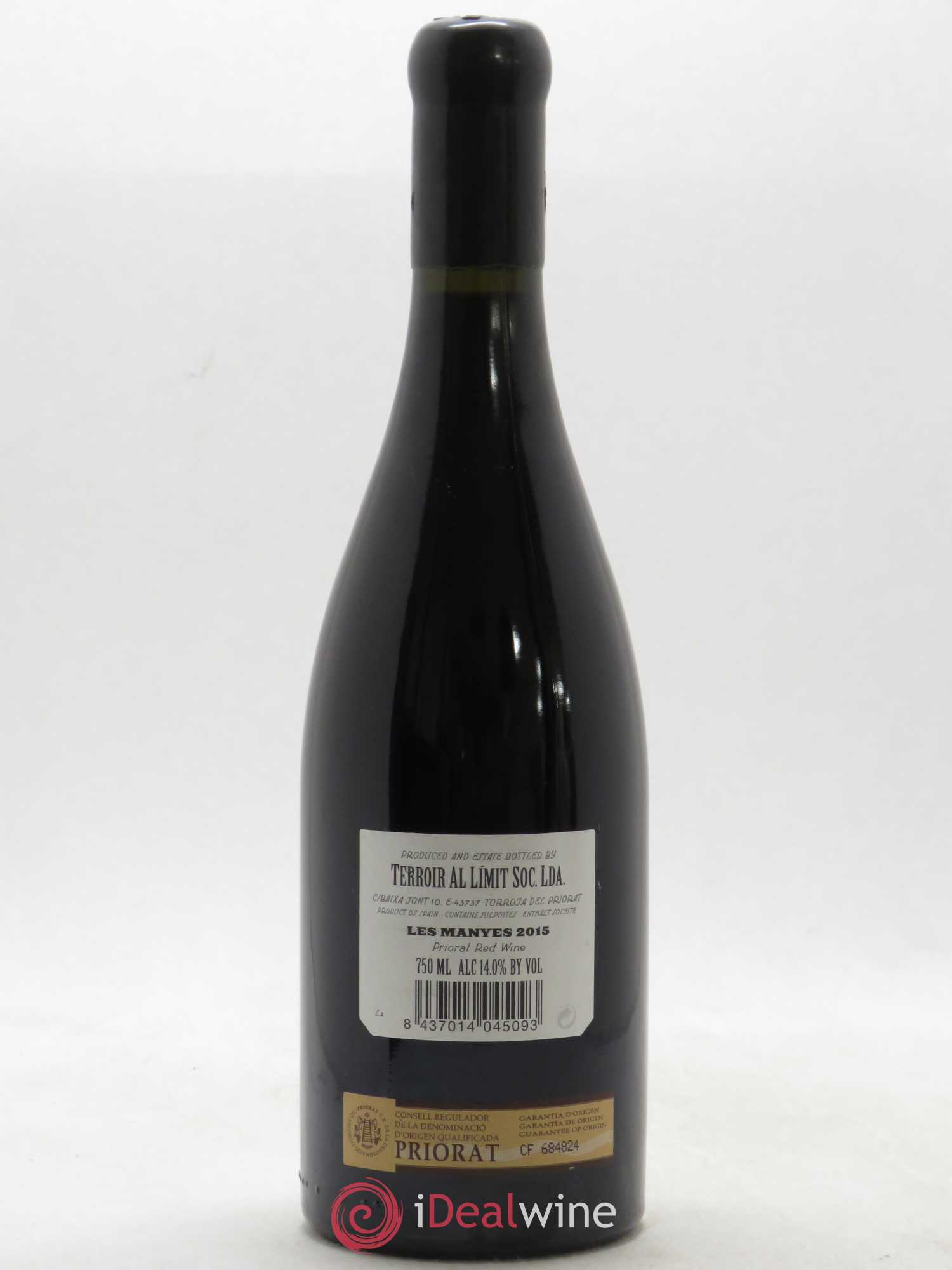 Priorat Terroir Al Limit Les Manyes Dominik Hubert 2015 - Lot de 1 bouteille - 1