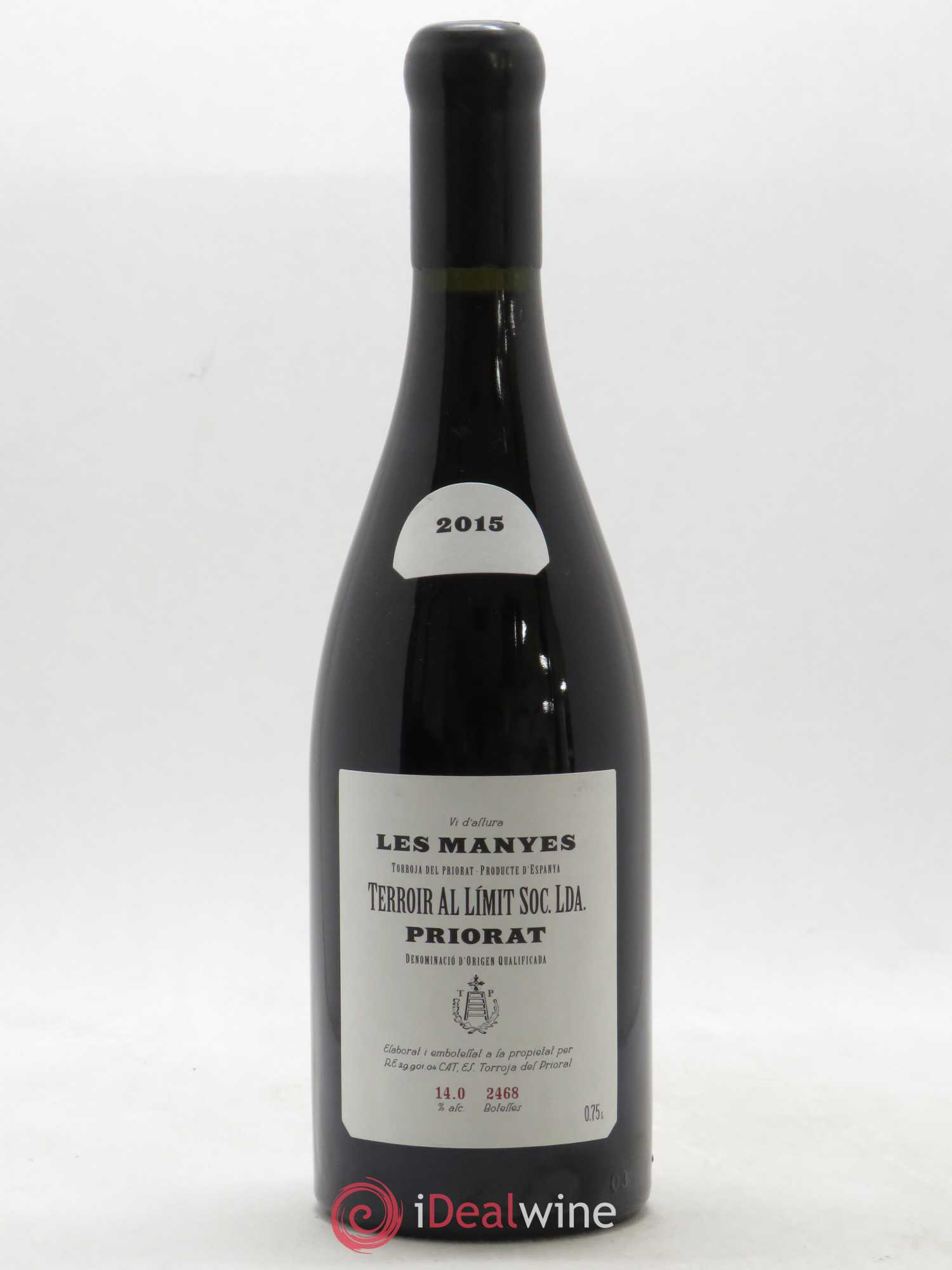 Priorat Terroir Al Limit Les Manyes Dominik Hubert 2015 - Lot de 1 bouteille - 0